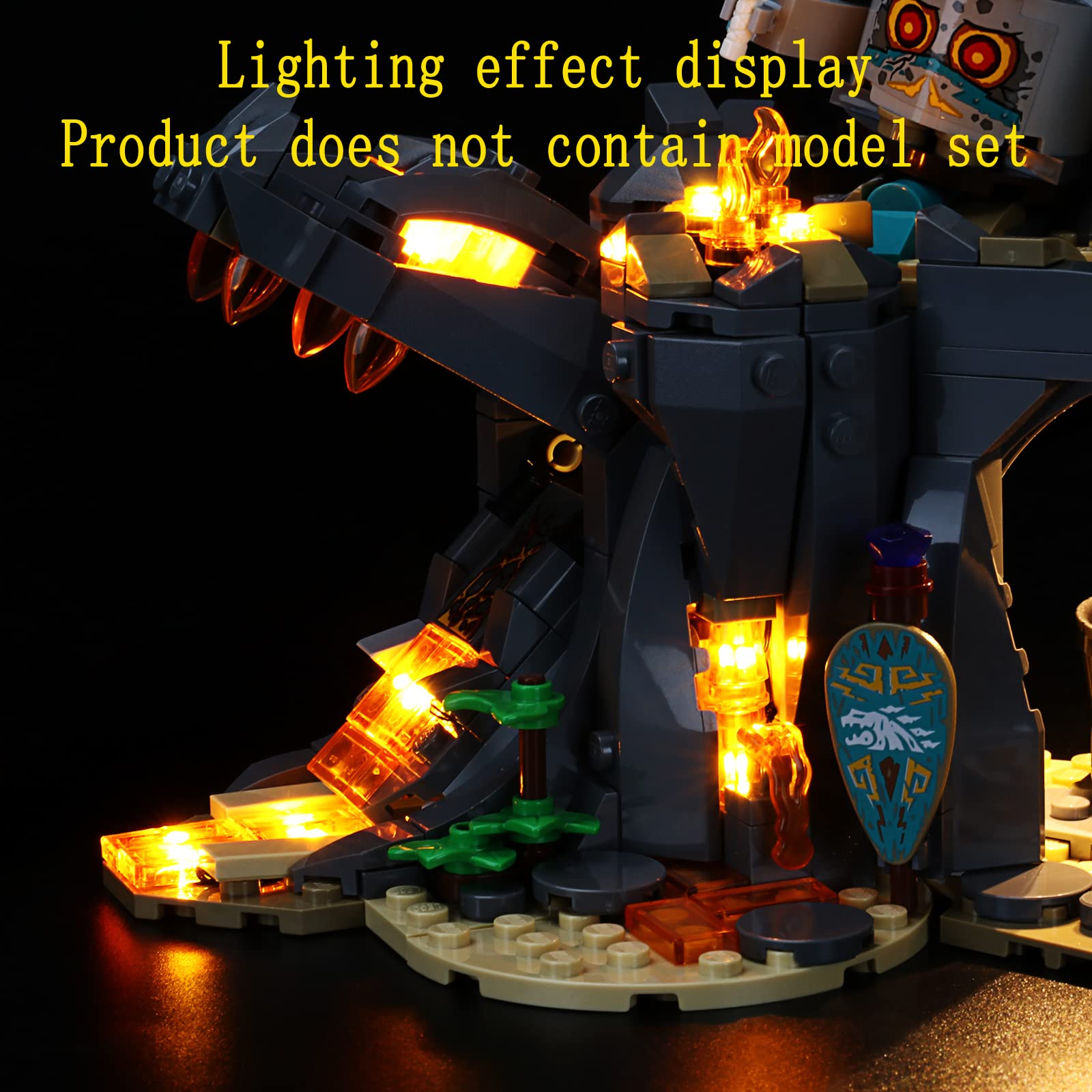 GEAMENT LED Light Kit for Lego Ninjago The Keepers' Village 71747 - Compatible Lighting Set for Building Blocks (Model Not Included) - Perfect for Night Display & Lego Collection Enhancement