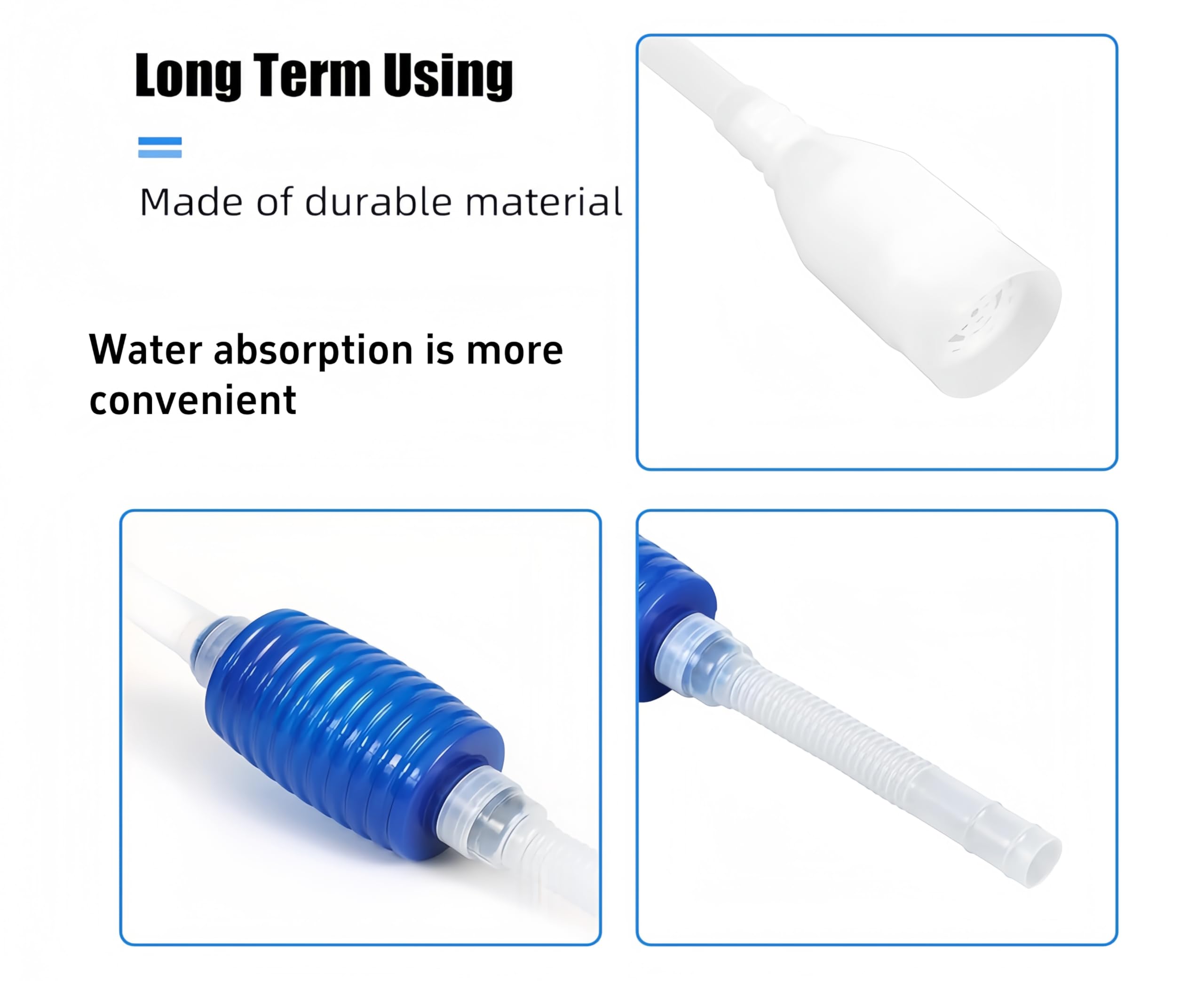 5-in-1 Fish Tank Cleaning Kit with Net & Siphon - Aquarium Maintenance Tools for Water Changes (3-Pack)