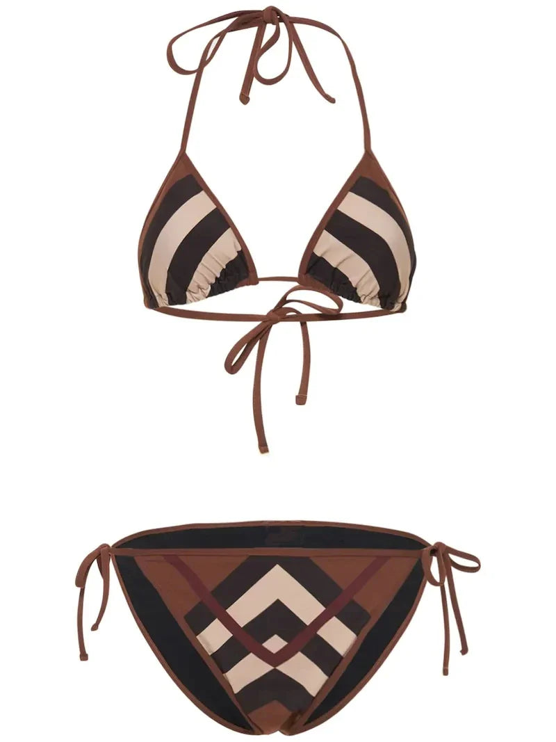 Luxury Designer Women's Summer Bikini 2 Piece Set - Sexy Swimwear, Tankini Top & High Waist Bottom for Beach, Pool & Vacation | Trendy Swimsuits for Women