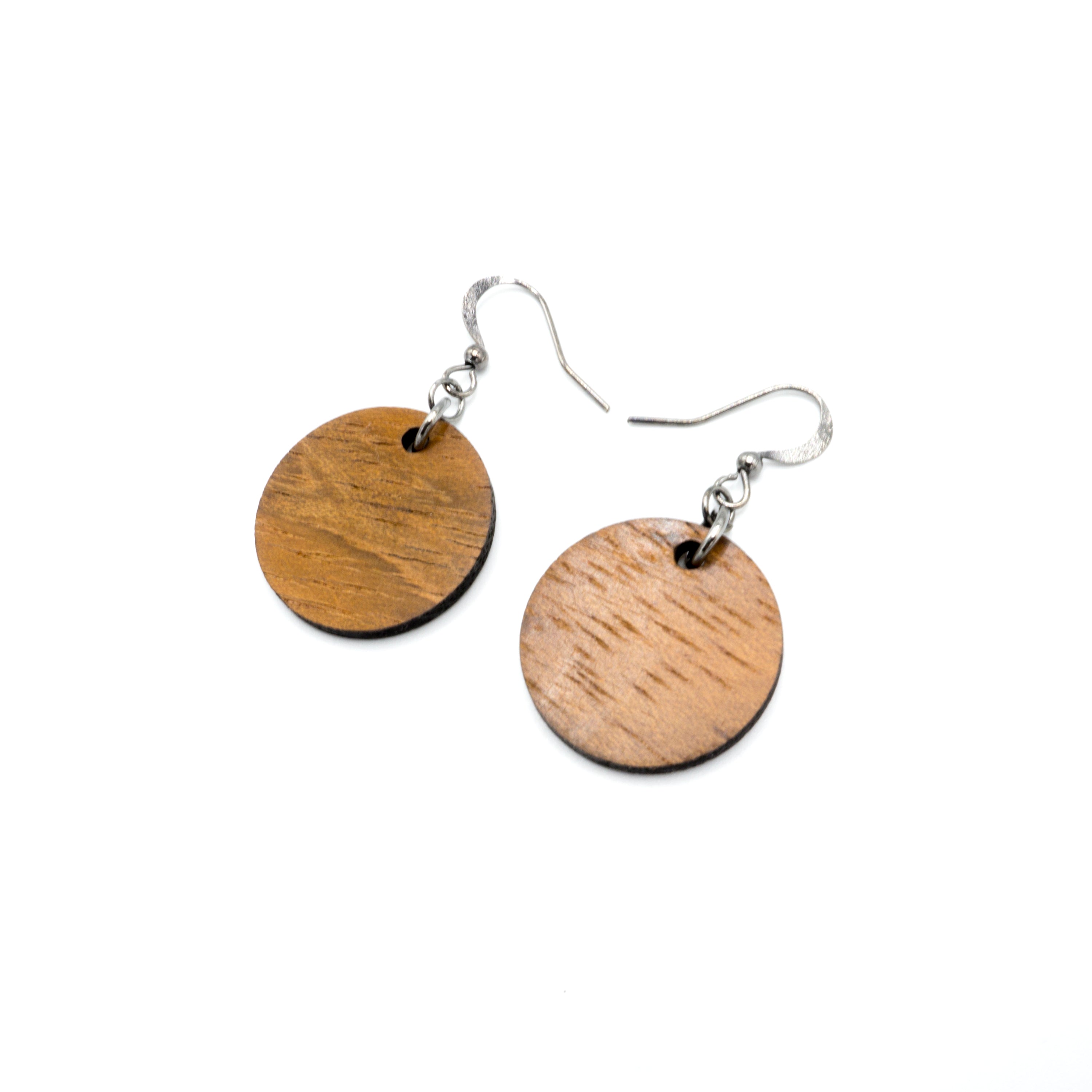 Circle 02 Wooden Earrings - Handcrafted Jatoba Wood Dangle Earrings for Women | Boho Chic Jewelry for Everyday Wear & Special Occasions