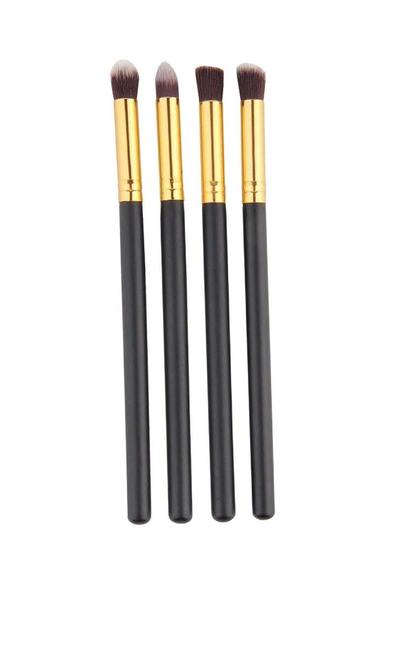 Khelni 6171 Professional 4-Piece Makeup Brush Set - Eyeshadow Blending Pencils & Eye Brushes for Perfect Makeup Application (Black) | Ideal for Daily Makeup, Professional Makeup Artists & Beauty Enthusiasts