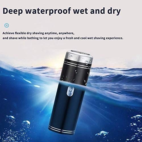 KouRy Men's Electric Shaver - USB Rechargeable Waterproof Beard Trimmer for Men, IPX5 Waterproof, Portable Cordless Shaver for Travel, Home & Gym Use - Perfect Gift for Dad & Husband (Black)