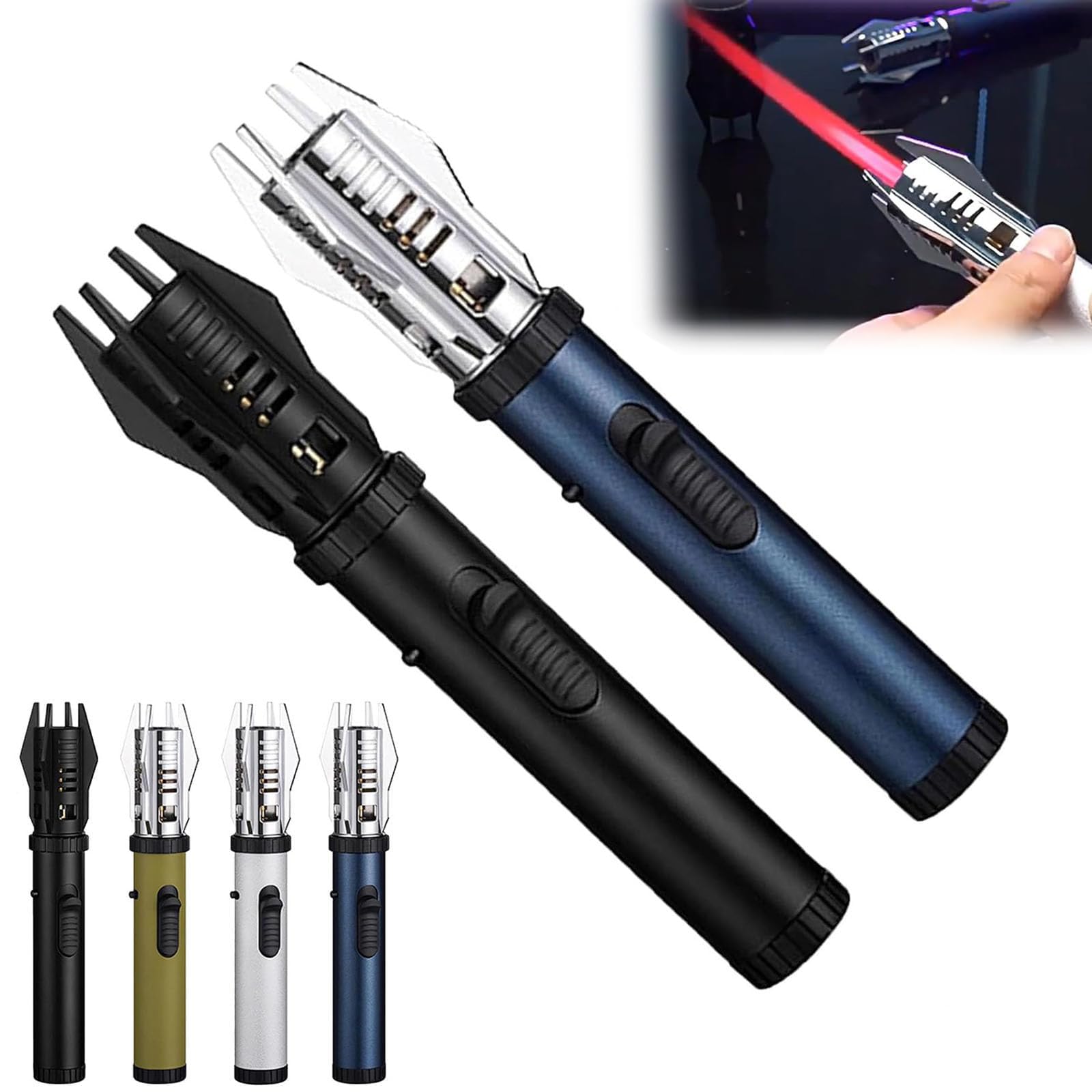 Windproof Camping Lighter - Outdoor Waterproof Straight Flame Lighter for Campfire, Hiking, BBQ & Survival (2 Pack) - Perfect Gift for Men with Gift Box