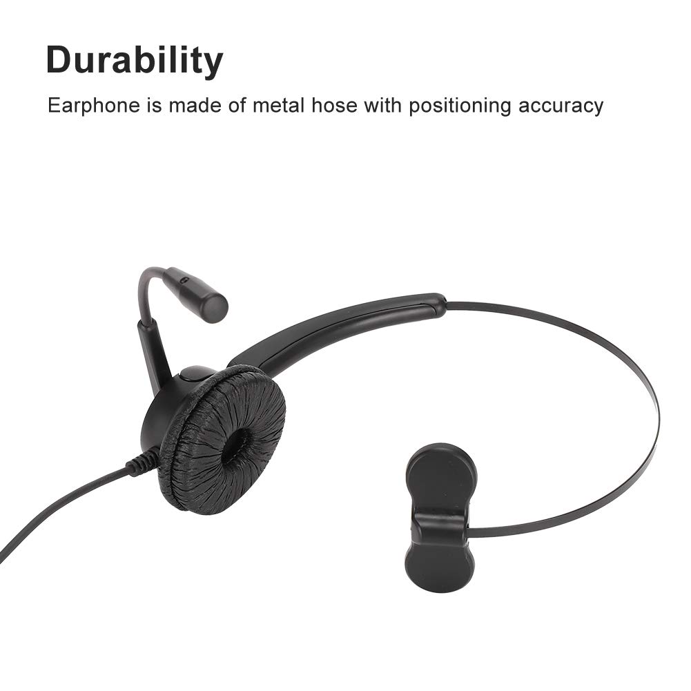 LIYJTK H500 Headband Headset with 3.5mm Plug - Comfortable Telephone Headphones for Call Center, Office Communication & Computer Use - Perfect for Customer Service, Telemarketing & Remote Work