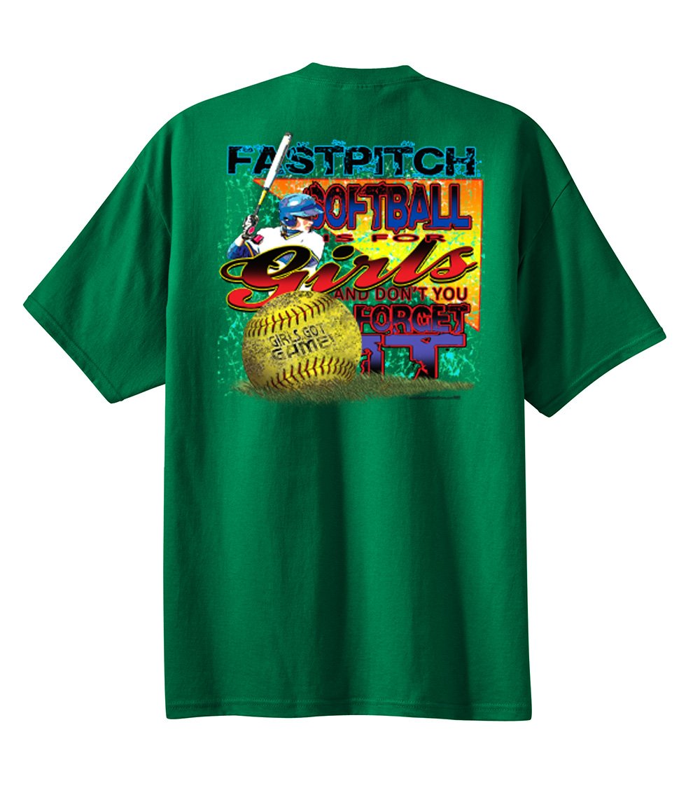 Fastpitch Softball T-Shirt for Girls - 'Fastpitch is for Girls Don't You Forget It' Slogan Tee - Perfect for Pitchers, Catchers & Slowpitch Players - Great for Games, Practice & Team Spirit
