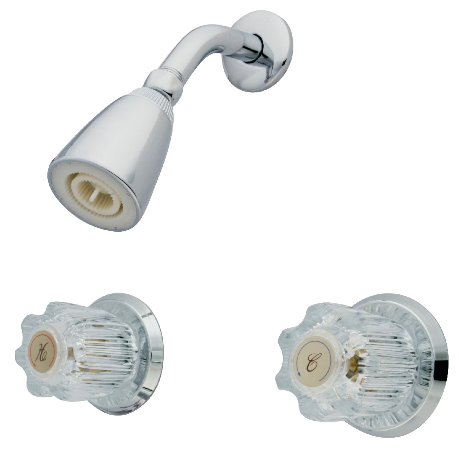 Americana KB141SO Polished Chrome Double Handle Shower Faucet - Perfect for Bathroom Renovation & Modern Home Upgrade