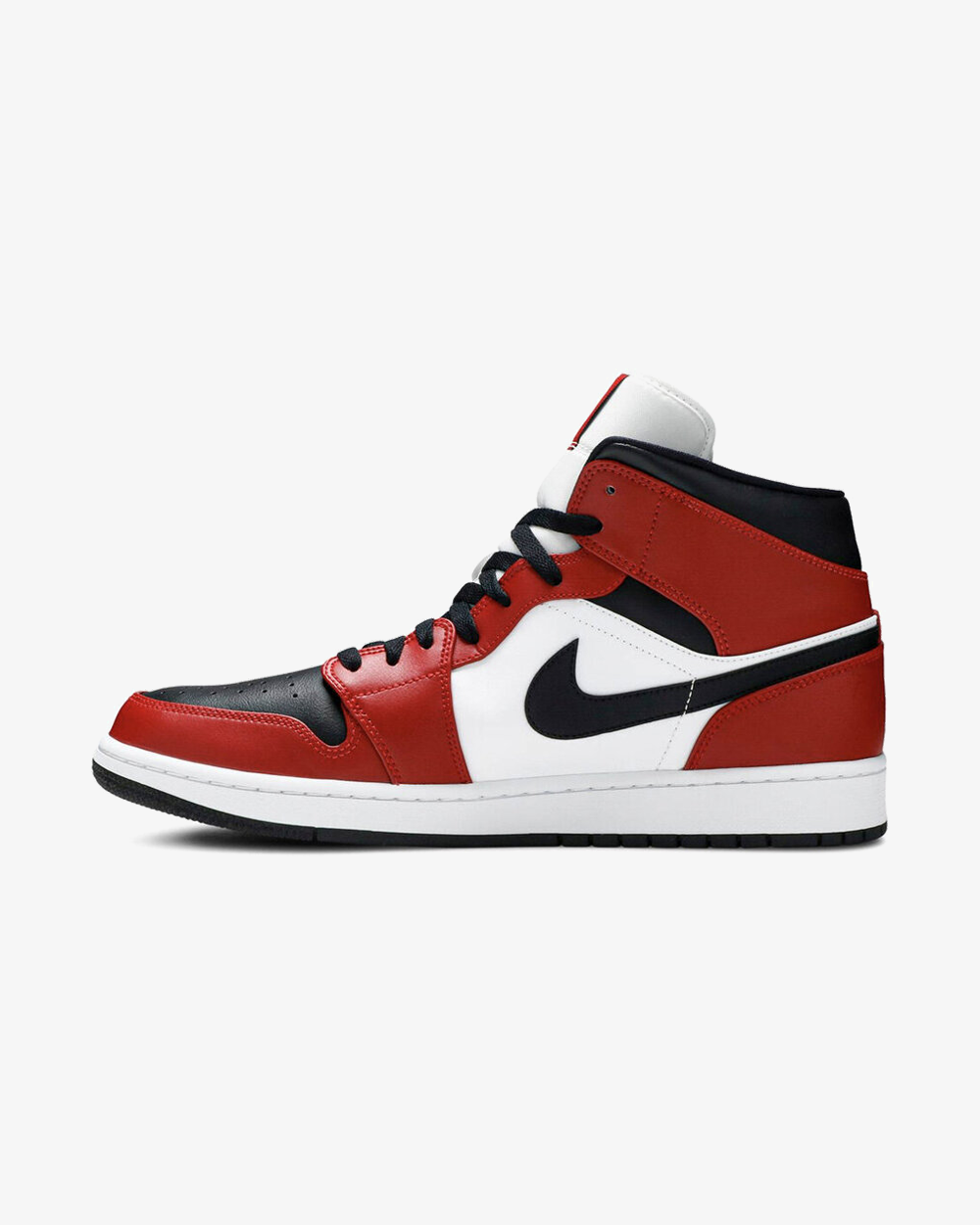Nike Air Jordan 1 Mid Chicago Black Toe Basketball Shoes - Men's High-Top Sneakers for Streetwear & Casual Style | Perfect for Basketball, Gym, and Everyday Fashion