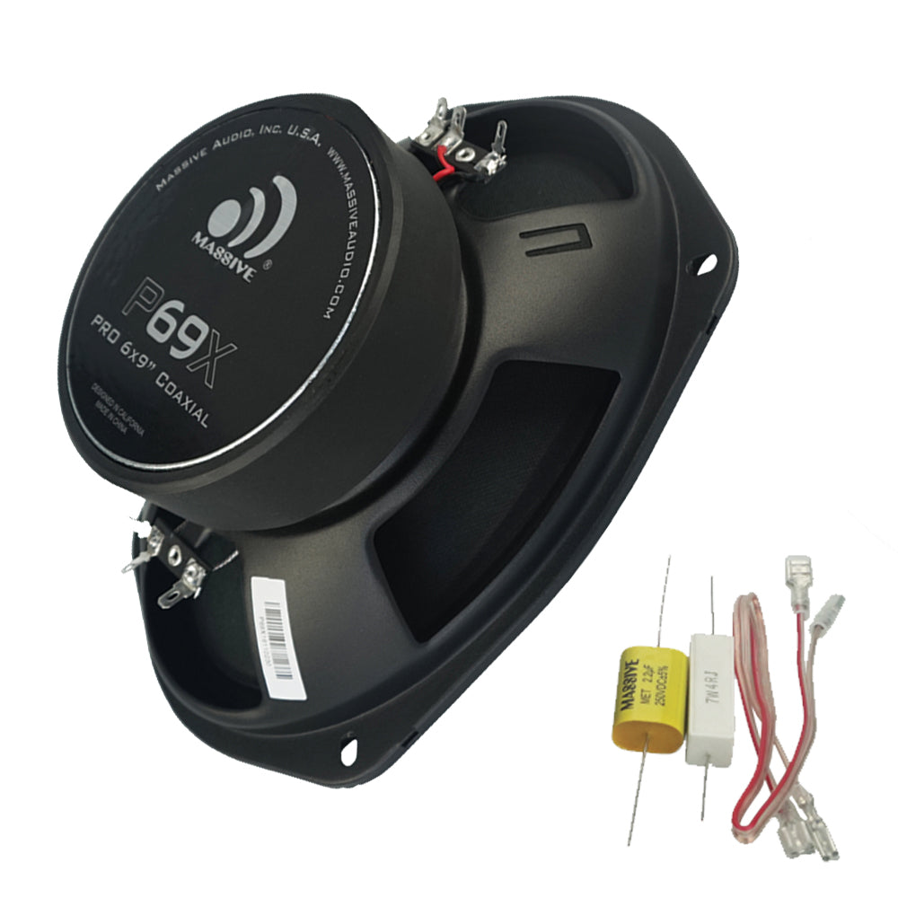 P69XV2 6x9 Inch 2-Way 140 Watts RMS Coaxial Pro Audio Speakers - Perfect for Car Audio Systems, Home Theater, and Live Performances