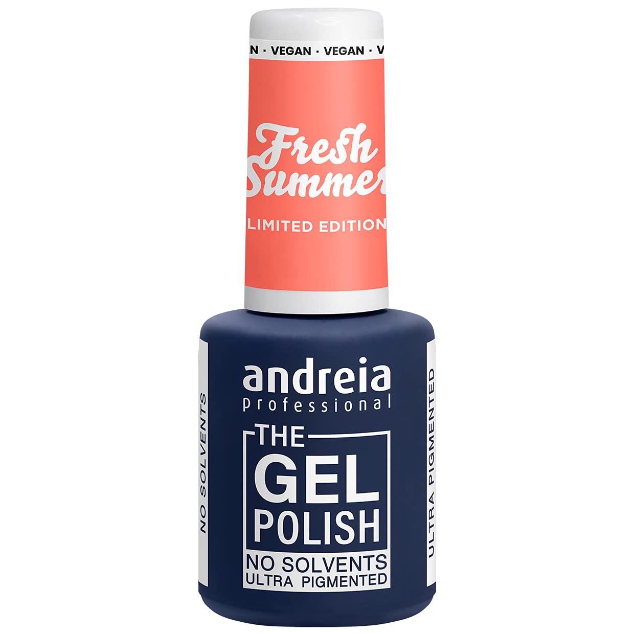 Andreia Professional Gel Polish - Solvent Free, Long Lasting Nail Polish - Limited Edition FS2 Tangerine Orange - Perfect for Manicures, Pedicures & Nail Art Designs