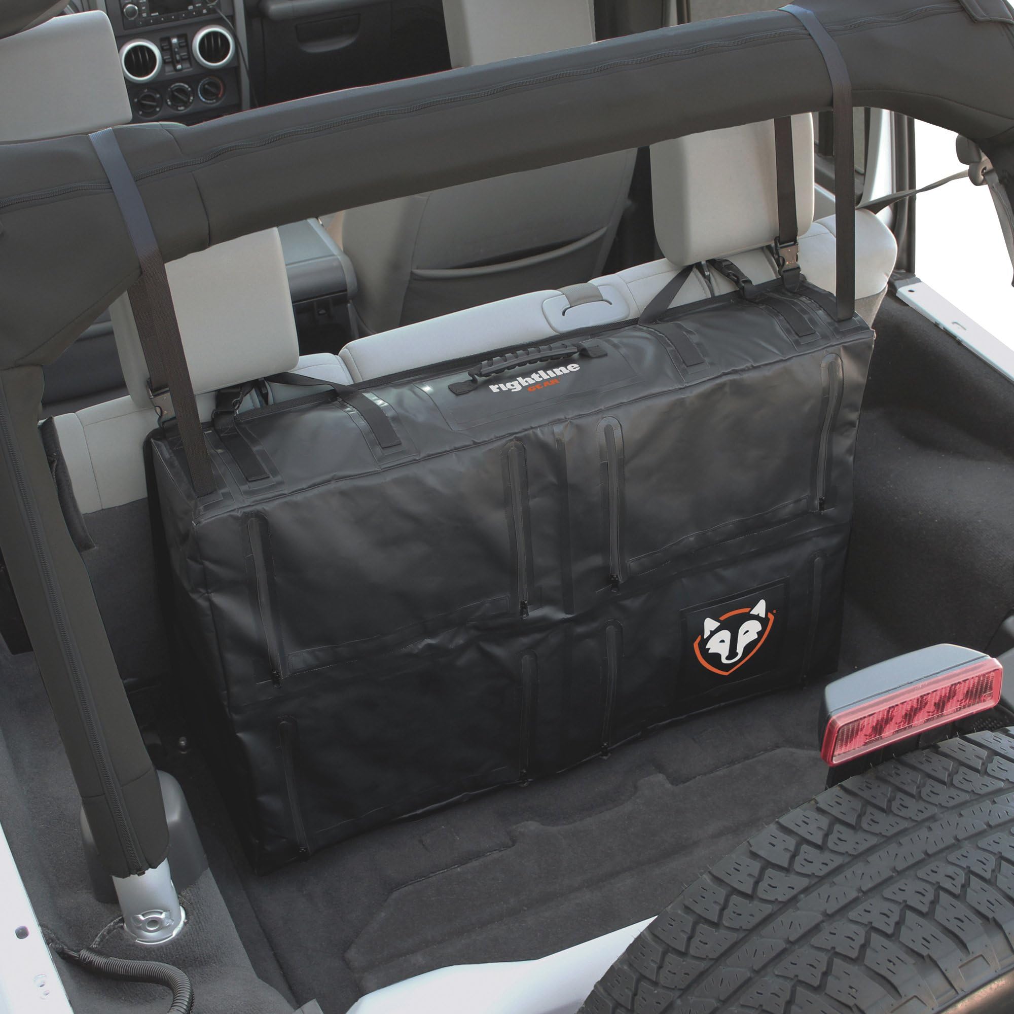 Rightline Gear Weatherproof Trunk Storage Bag for Jeep Wrangler - Hanging Car Organizer for SUV Accessories | Perfect for Road Trips, Camping & Outdoor Adventures