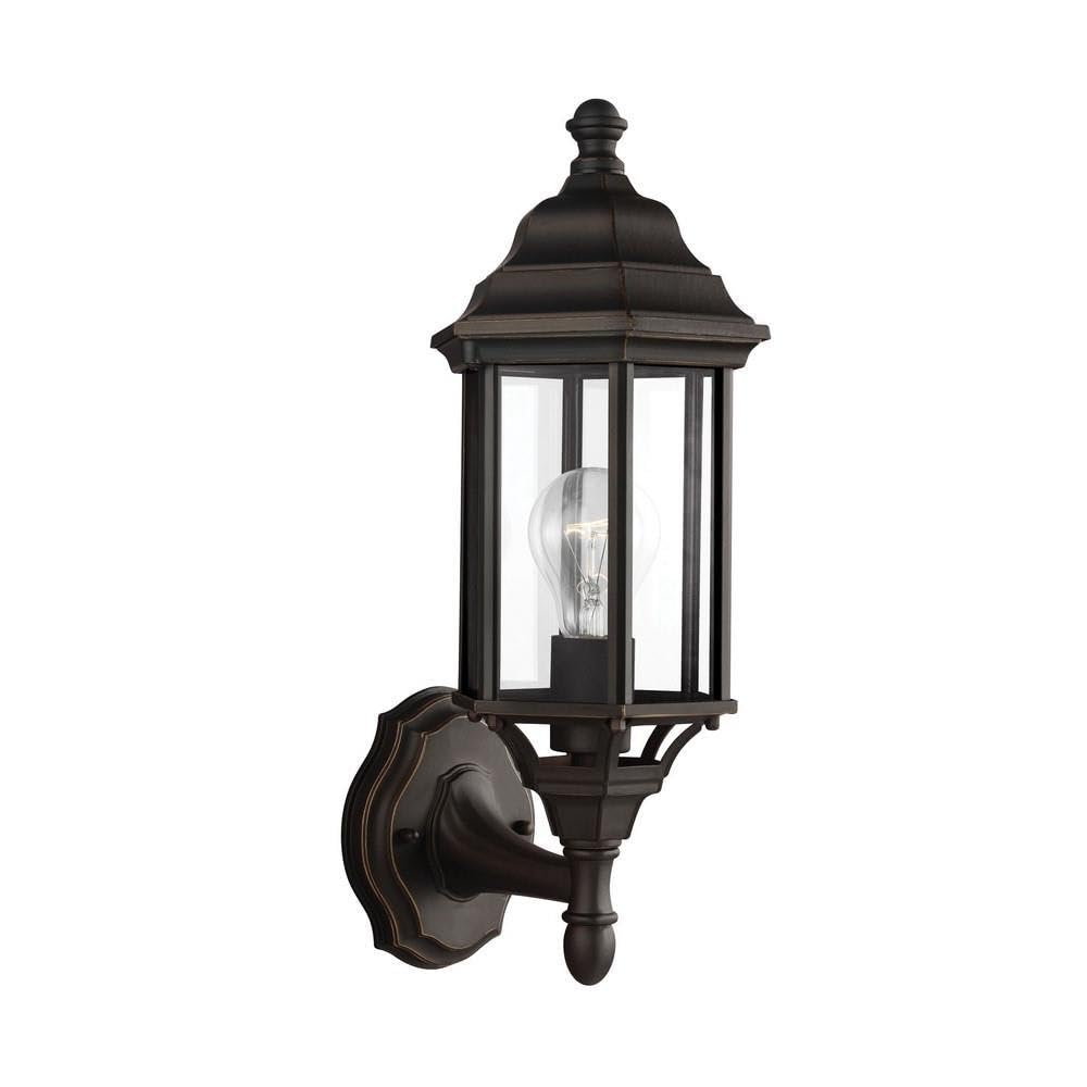Antique Bronze Outdoor Wall Lantern with Incandescent Lighting - Traditional Small Exterior Light Fixture for Porch, Garden & Patio Decor - Model 73-Bel-2288971
