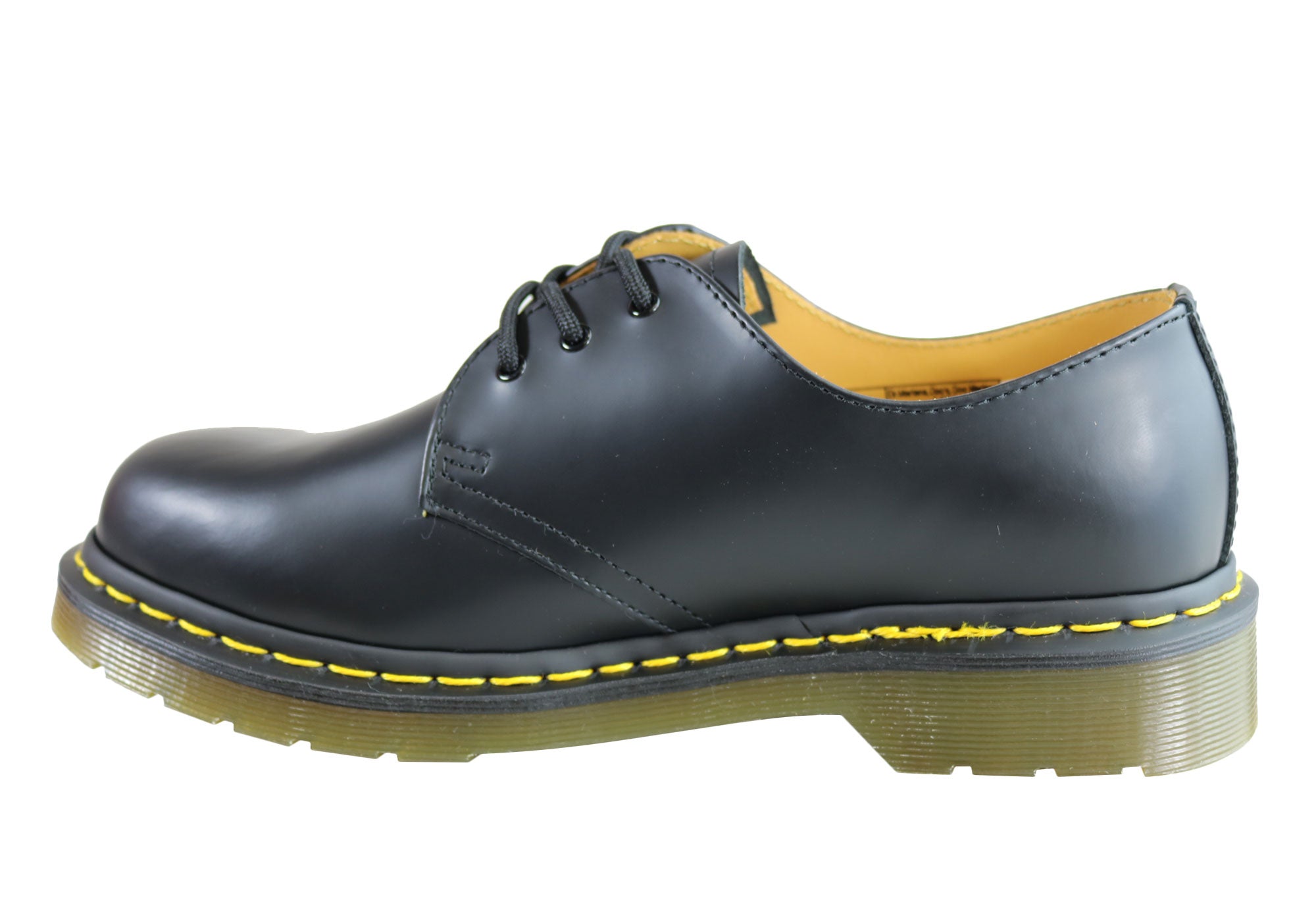 Dr. Martens 1461 Classic Black Smooth Leather Lace-Up Shoes - Unisex Comfort for Everyday Wear, Office & Casual Outfits