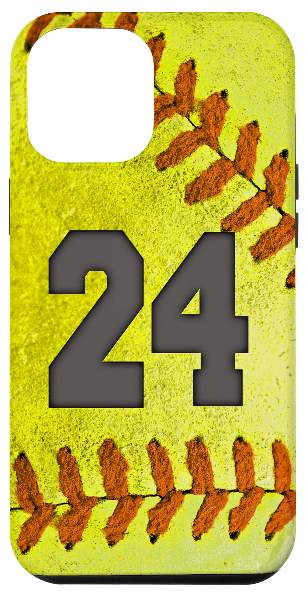 iPhone 12 Pro Max Softball Jersey No.24 Phone Case - Perfect Gift for Softball Lovers & Fans - Protective Cover for Games, Training & Daily Use