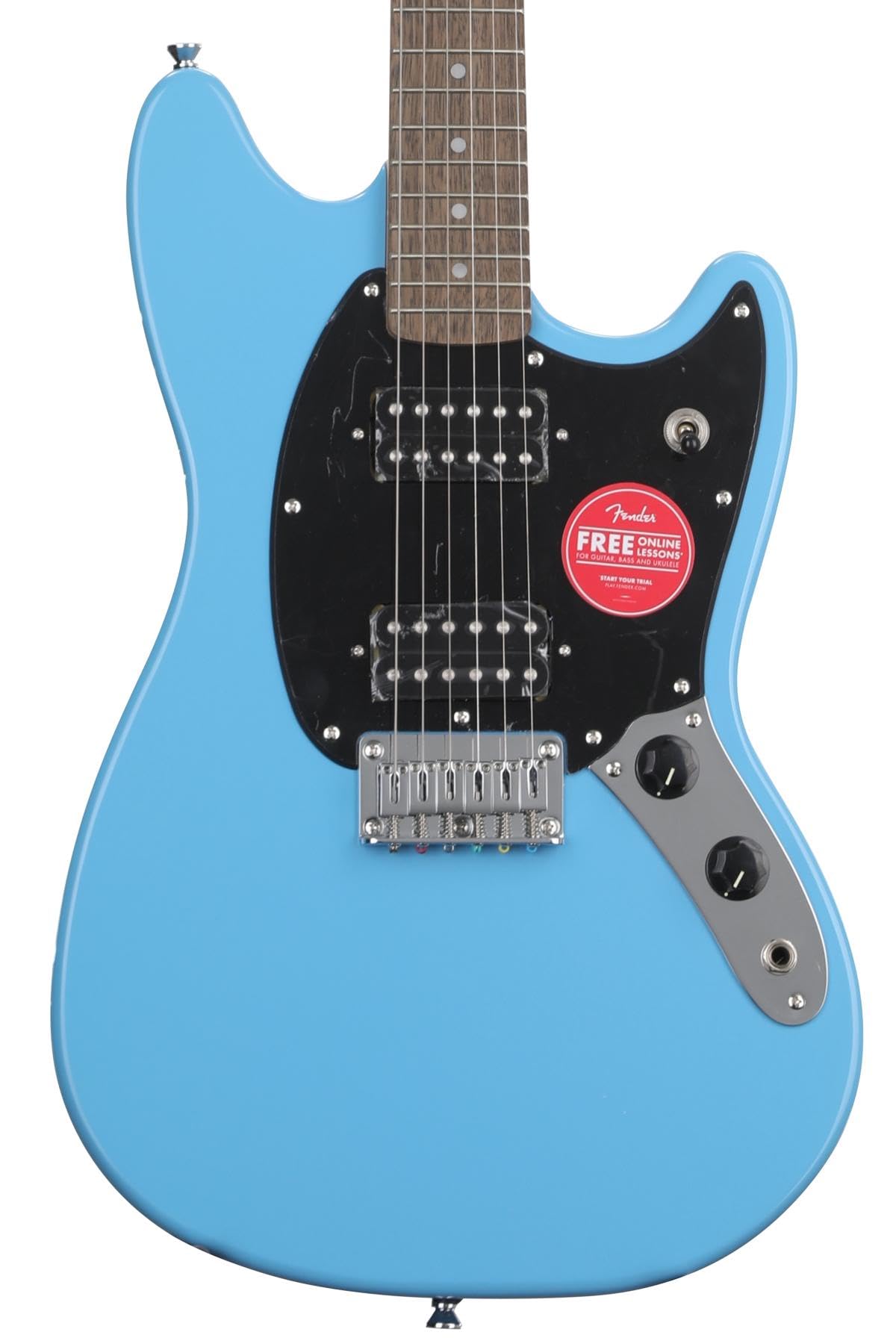 Squier 6 String Solid-Body Electric Guitar for Beginners - Right-Handed, Blue (0373701526) - Perfect for Rock, Blues & Home Practice