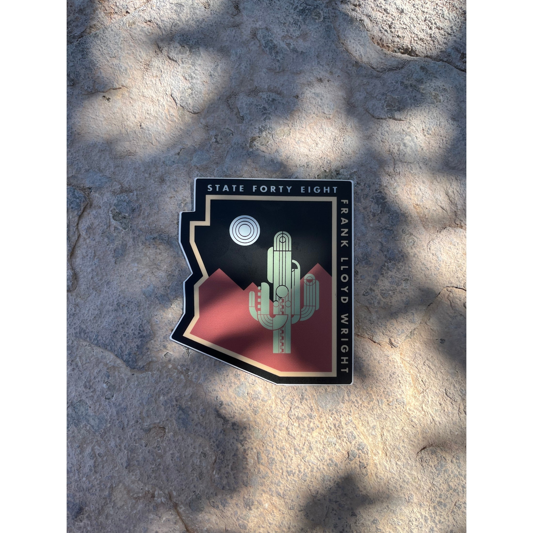 State Forty Eight Saguaro Cactus Sticker - Decal for Laptop, Water Bottle, Notebook & Car - Arizona Inspired Desert Decor