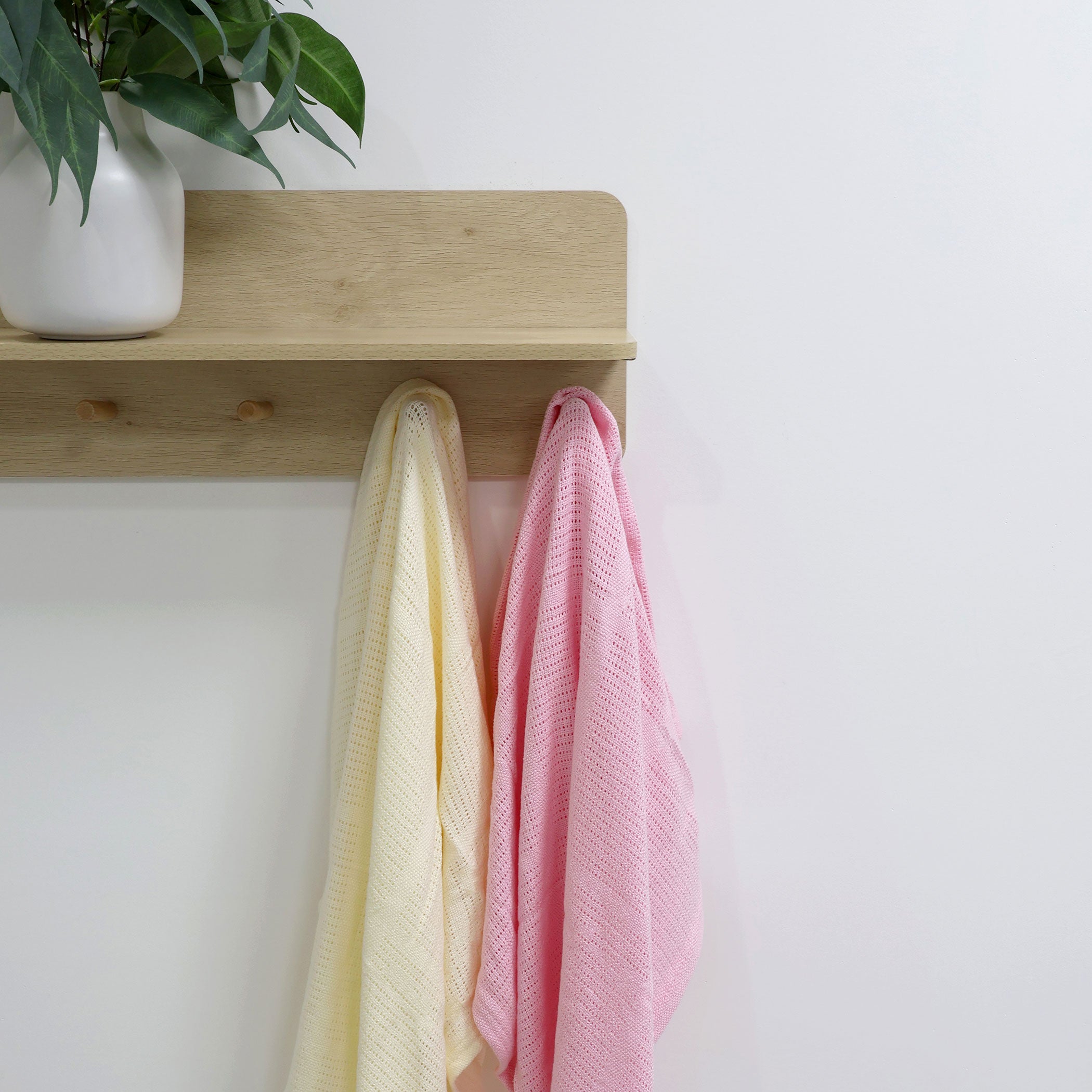 Nordic Sorbet 2-Pack Cellular Baby Blanket - Breathable Strawberry & Cherry Design for Nursery, Stroller & Swaddle - Soft Knit Cotton for Newborns & Infants