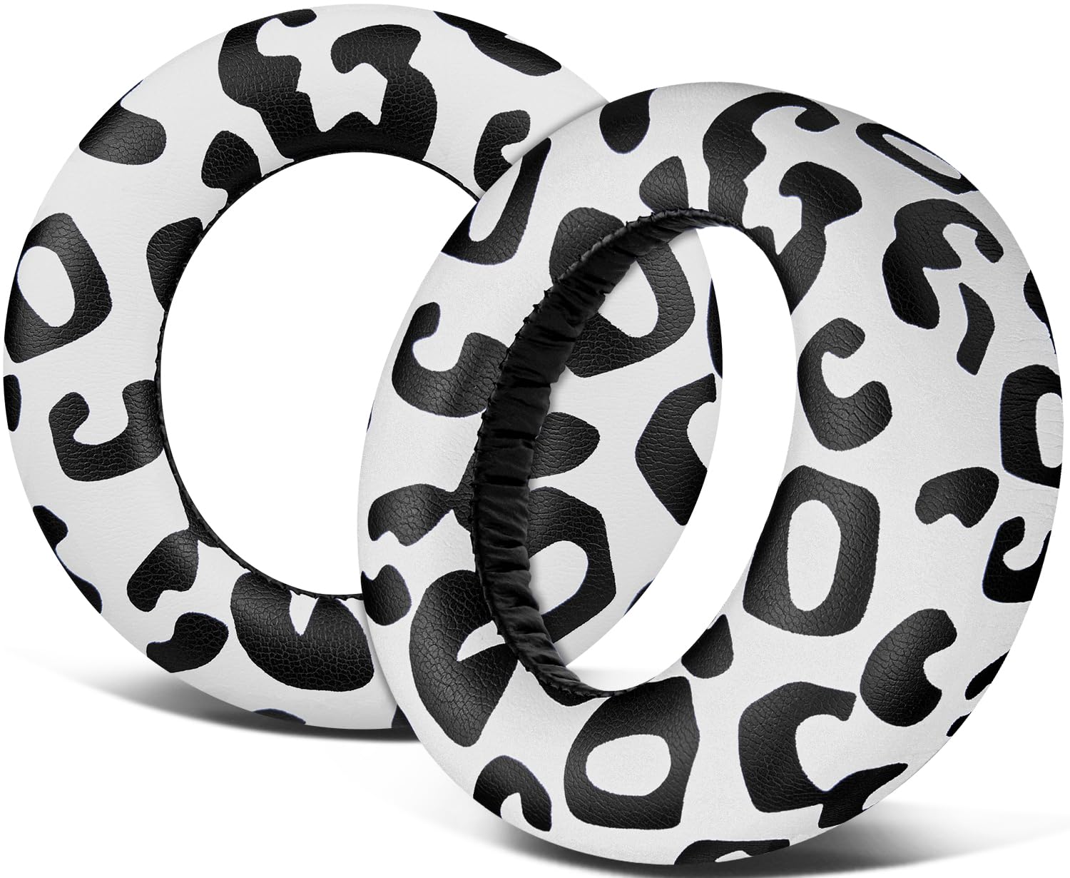 SOULWIT Replacement Protein Leather Earpads for Sony PlayStation 5 Pulse 3D Wireless Headset - Soft Noise Isolation Foam Cushions (Snow Leopard) - Perfect for Gaming, Music & Long Wear Comfort