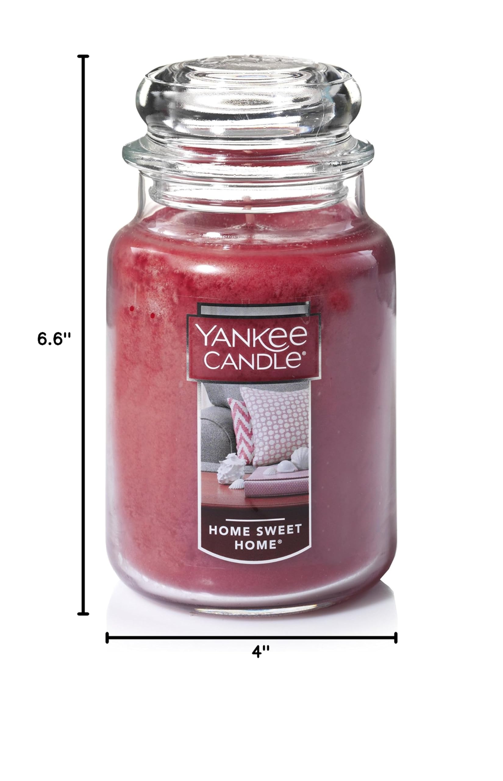 Yankee Candle Salted Caramel & Home Sweet Home Scented 22oz Large Jar Candles - Long Lasting Fragrance for Living Room, Bedroom & Home Decor