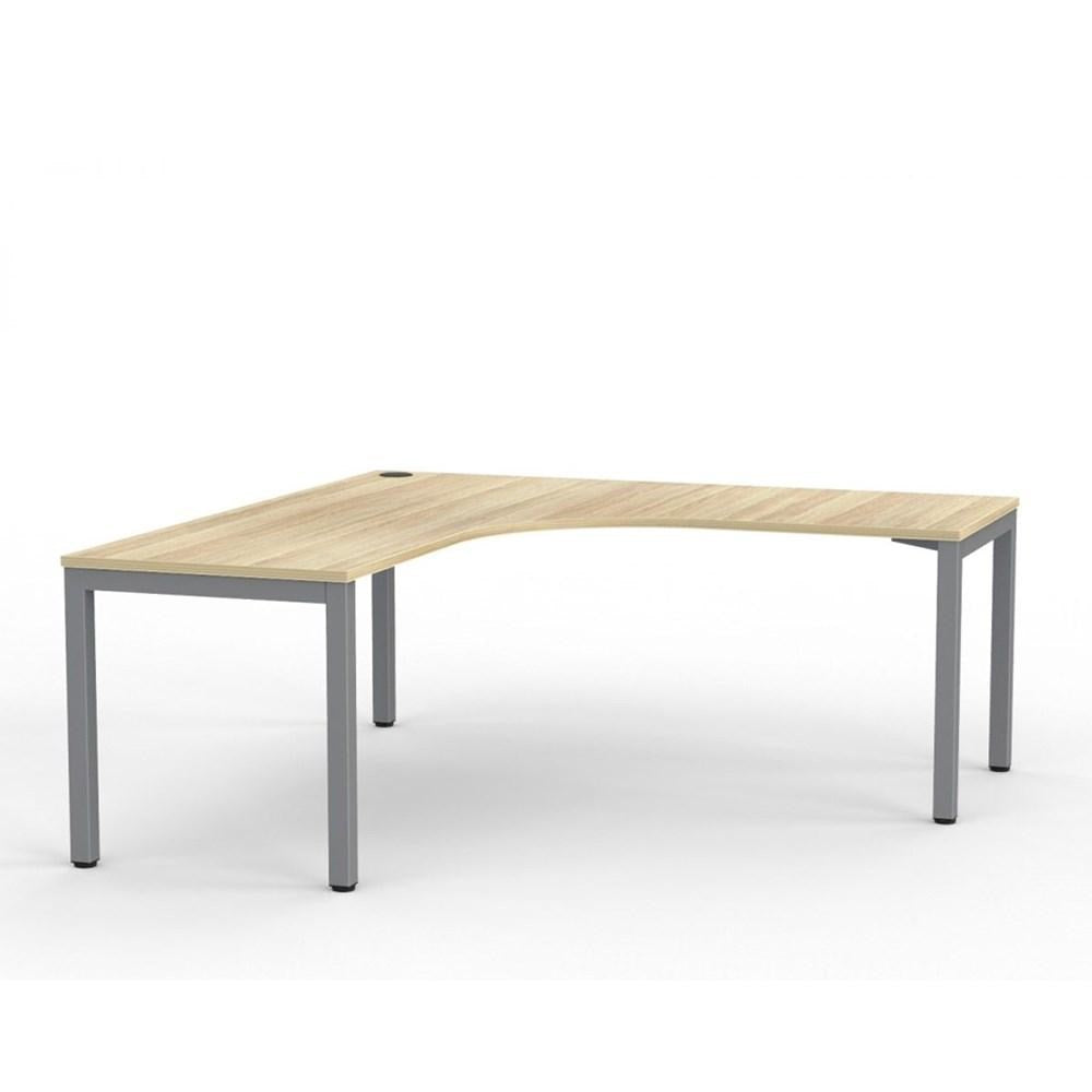 Modern Cubit Corner Desk - Space-Saving L-Shaped Computer Desk for Home Office, Gaming & Study - Compact Workstation with Sturdy Metal Frame - Perfect for Small Rooms & Apartments