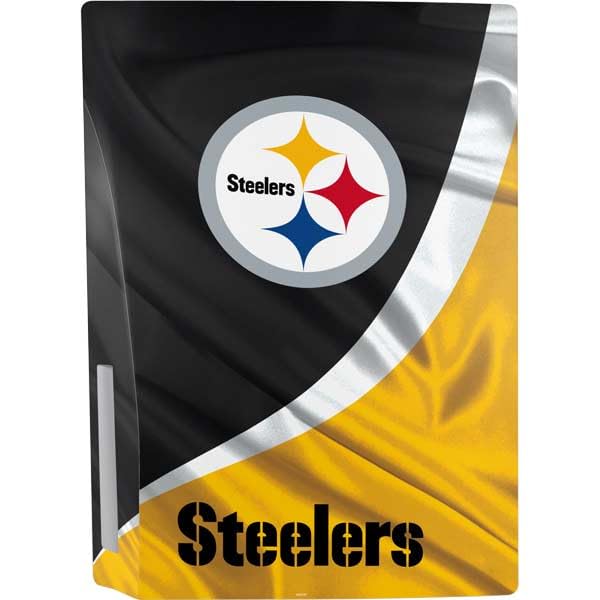 Official NFL Pittsburgh Steelers PS5 Skin Decal - Custom Gaming Skin Compatible with PS5 Console & Controller Bundle | Perfect for Game Room Decor & Steelers Fan Gifts
