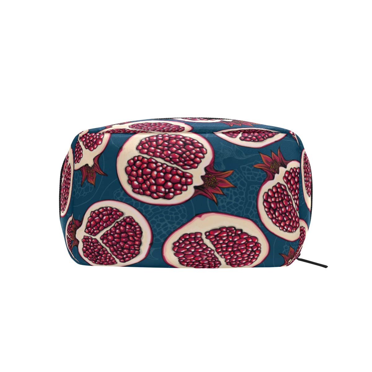 MOYYO Pomegranate Slices Makeup Bag - Waterproof Cosmetic Organizer for Women | Lightweight Travel Toiletry Bag with Zipper | Perfect for Gym, Vacation & Daily Use (Pink)