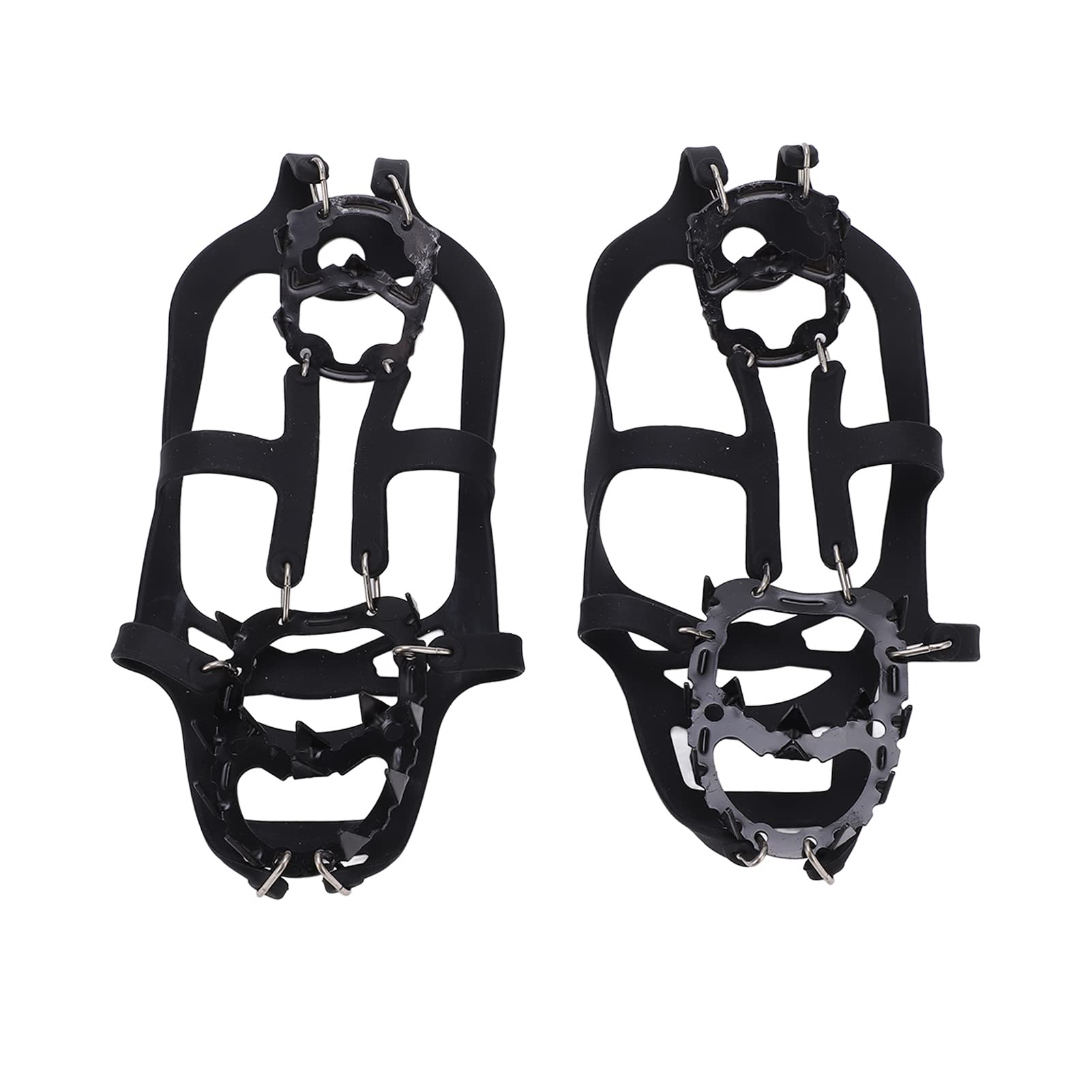 Anti-Slip Ice Grips for Shoes - 18 Teeth Winter Traction Cleats for Hiking, Climbing & Snow Walking - Thickened Silicone Sole Covers (1 Pair) | Perfect for Icy Sidewalks, Mountain Trails & Slippery Surfaces