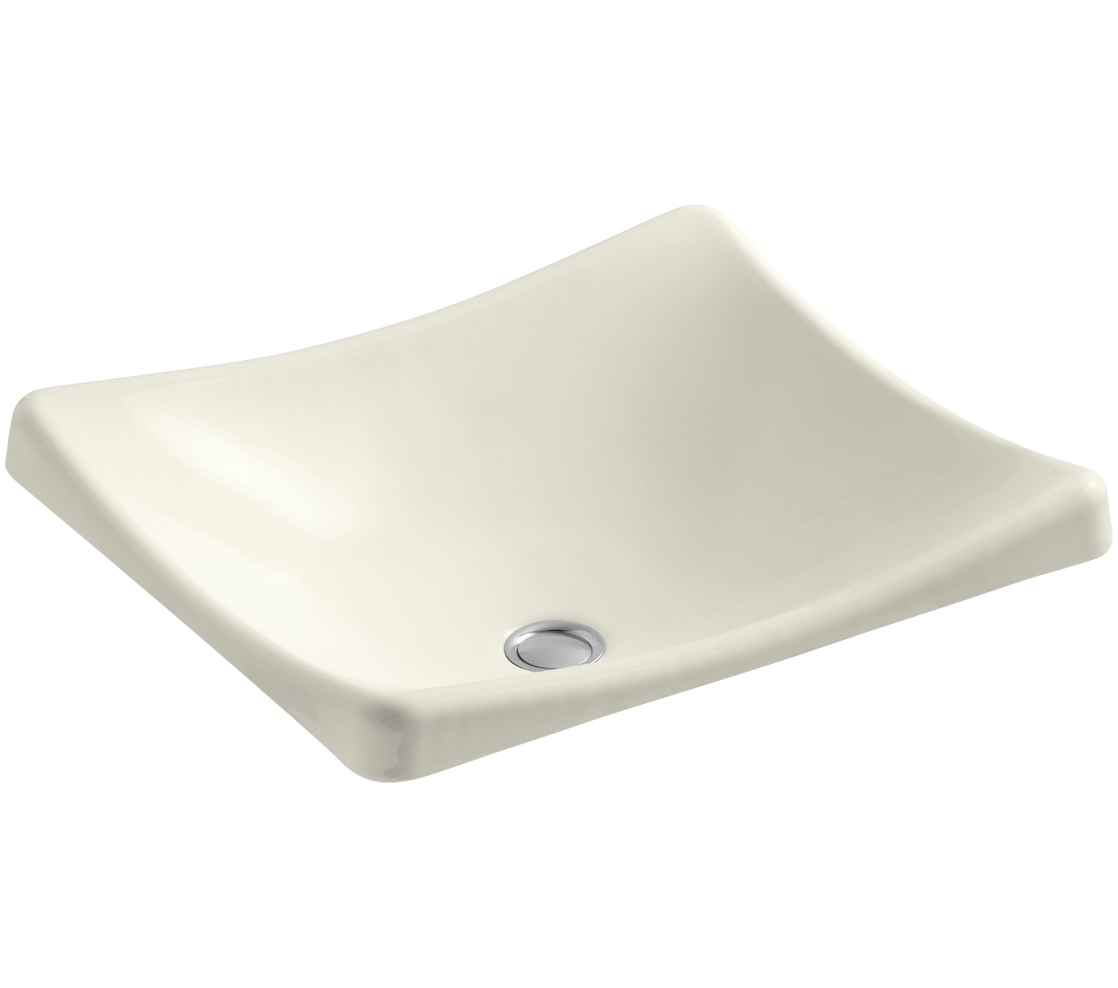 KOHLER K-2833-96 DemiLav Wading Pool Lavatory in Biscuit - Perfect for Bathroom Vanity, Powder Room, and Guest Bath Installations