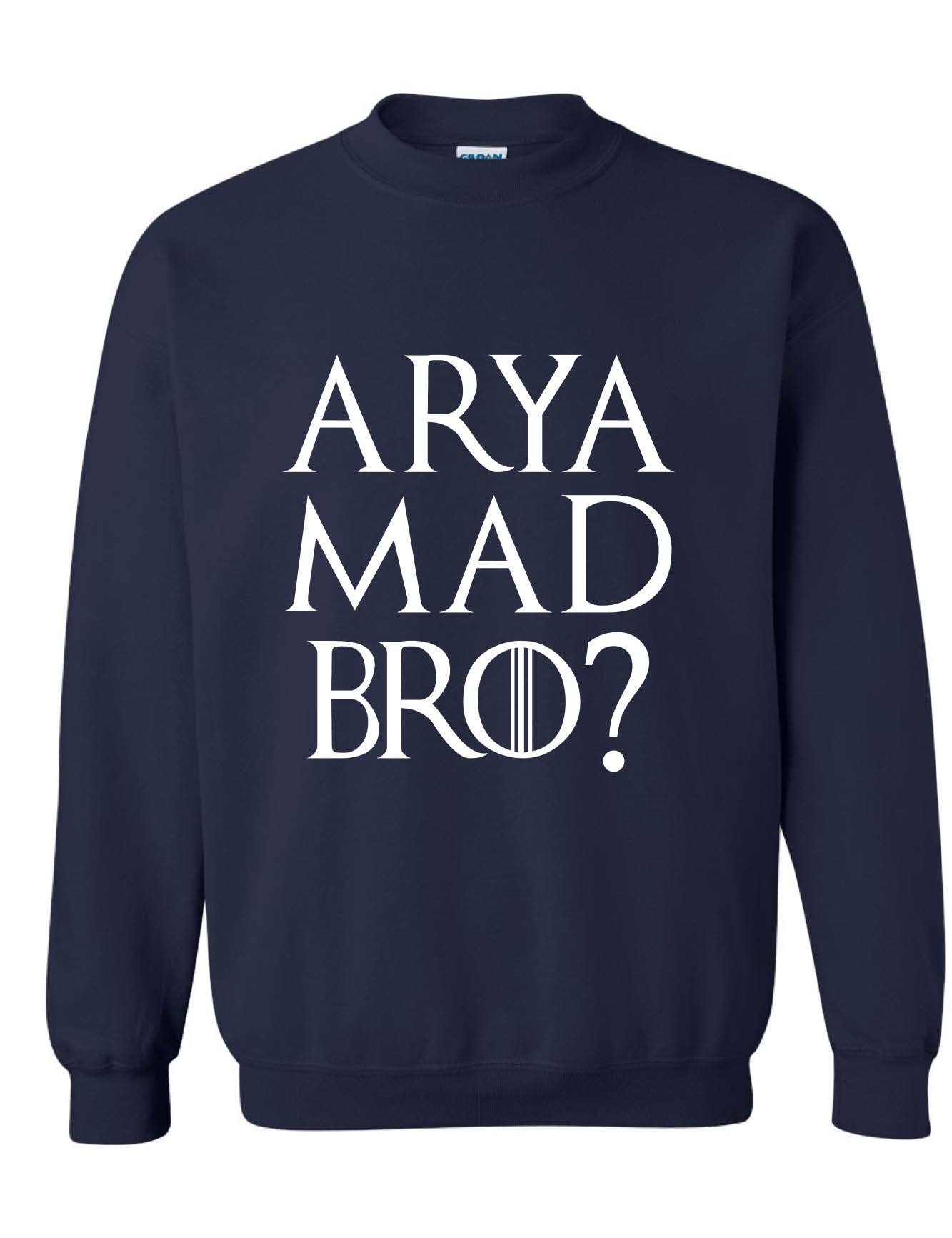 ALLNTRENDS Arya Mad Bro Cool Sweatshirt for Adults - Trendy Fan Apparel for Casual Wear & Pop Culture Enthusiasts