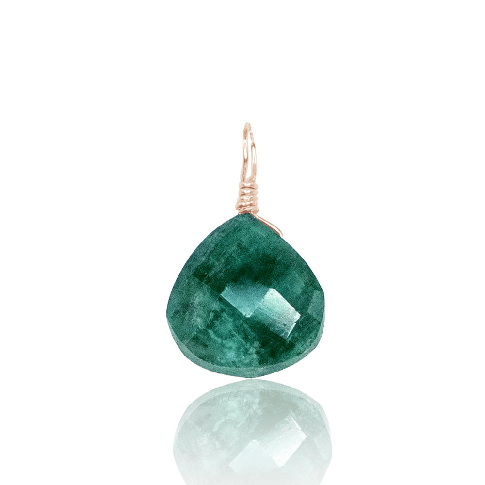 Tiny Emerald Teardrop Gemstone Pendant Necklace - Genuine Green Gem Jewelry for Women - Perfect for Everyday Wear, Gift Giving & Special Occasions