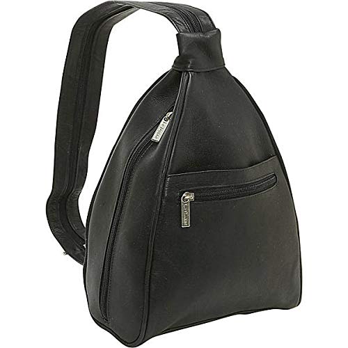 Premium Colombian Cowhide Leather Sling Backpack for Women - Stylish & Durable Black Leather Backpack - Perfect for Travel, Work & Everyday Use