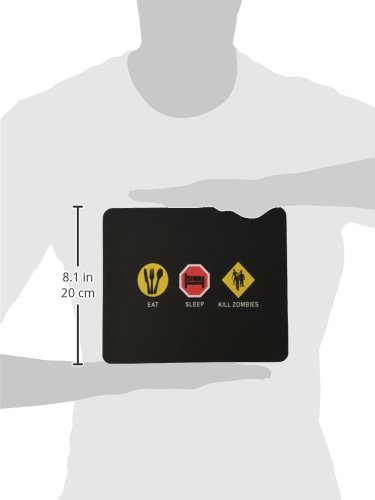 Eat Sleep Kill Zombies Design Lightning Series Gaming Mouse Pad (MPSQ-RK-9065) - High Precision Control for PC, Laptop & Console Gaming - Perfect for FPS, MOBA & Battle Royale Games