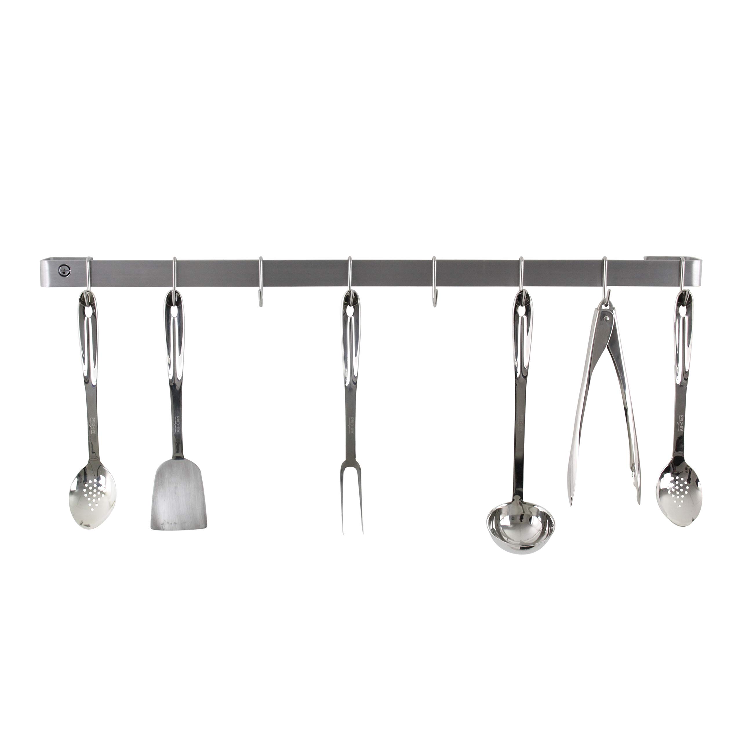 Enclume Premier 42-Inch Stainless Steel Wall Mounted Pot and Utensil Rack - Organize Kitchen Cookware, Pans & Cooking Tools - Perfect for Home Chefs & Restaurant Style Kitchens