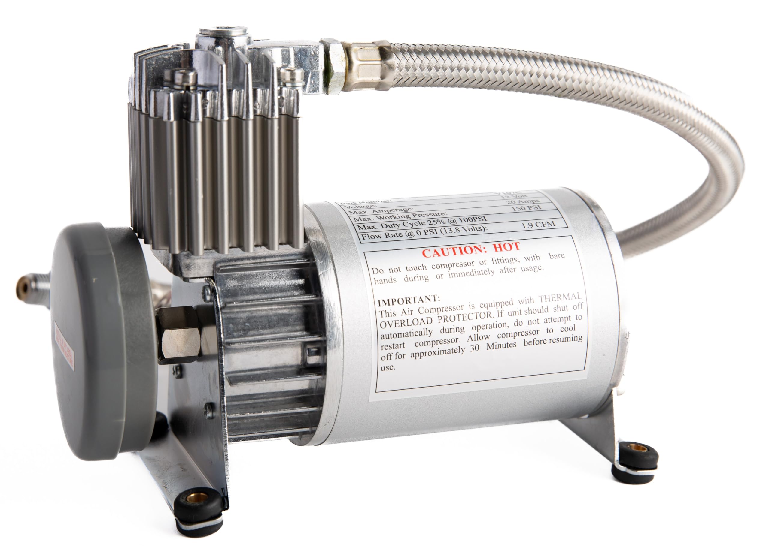 Viking Horns Heavy Duty 150 PSI Air Compressor for Train Air Horns & Air Suspension Systems - Perfect for Trucks, Boats & Off-Road Vehicles