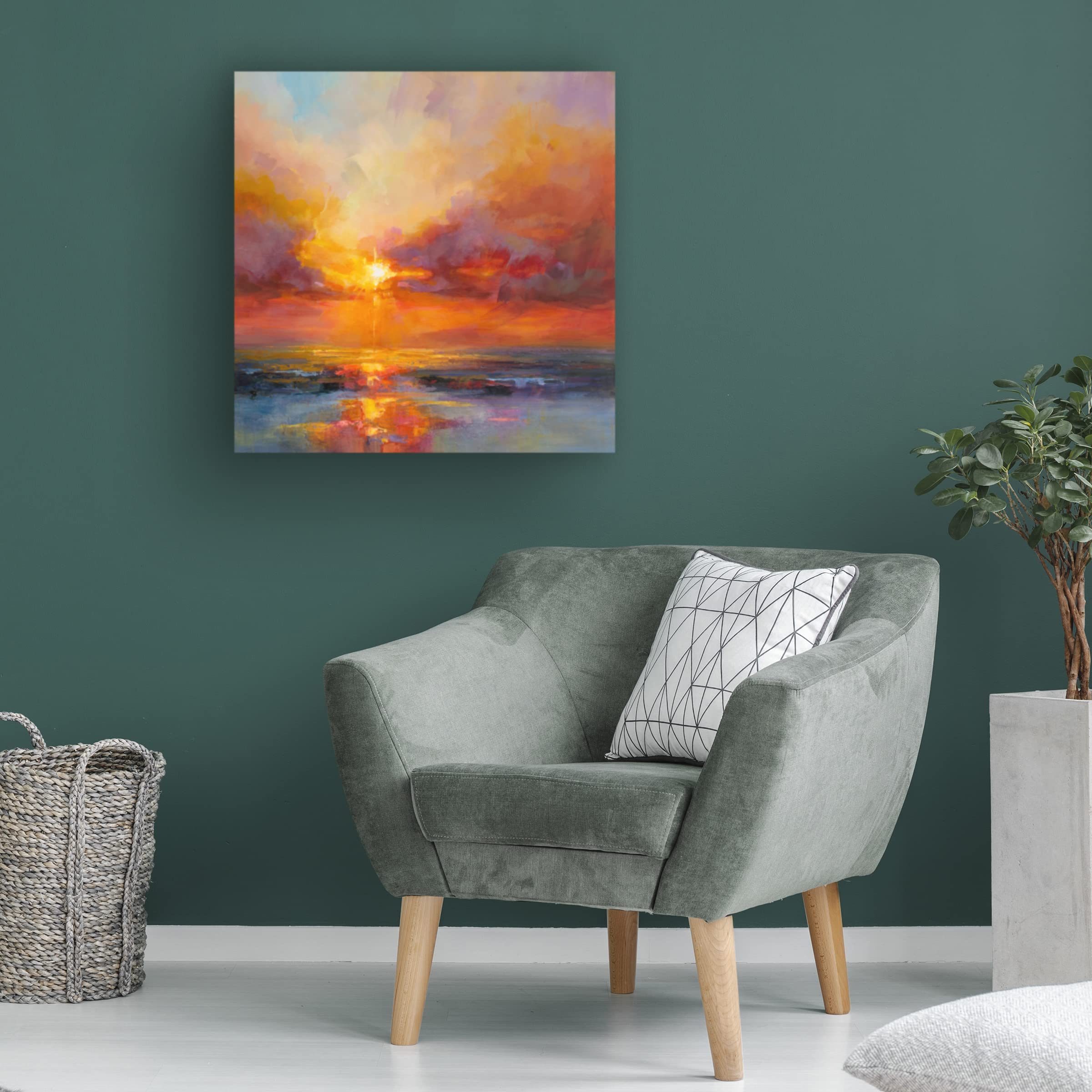 Trademark Fine Art 'Evening Sparkle' Canvas Wall Art by Kasia Bruniany - Modern Home Decor for Living Room, Bedroom & Office