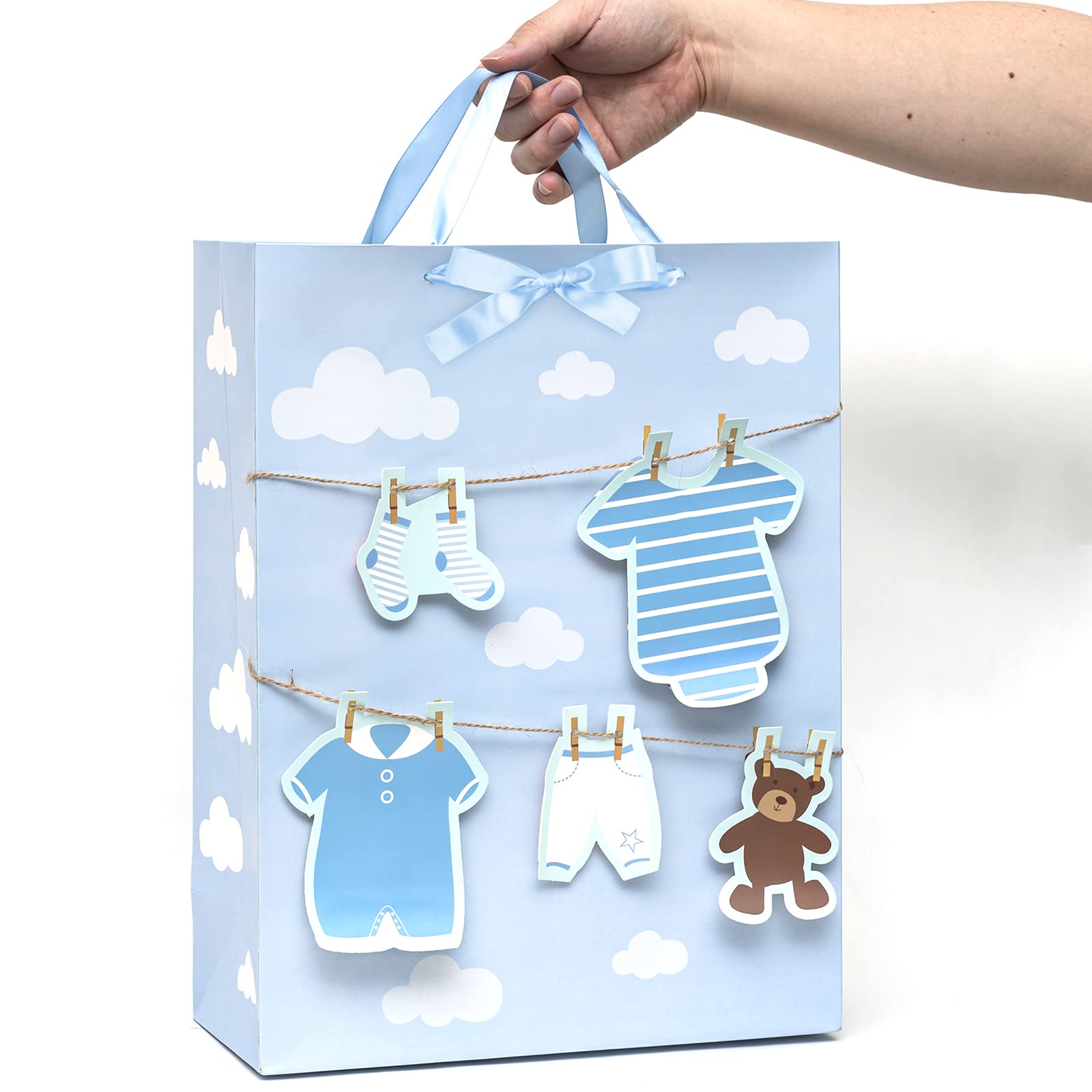 Premium Baby Boy Gift Bag Set - 16.5
