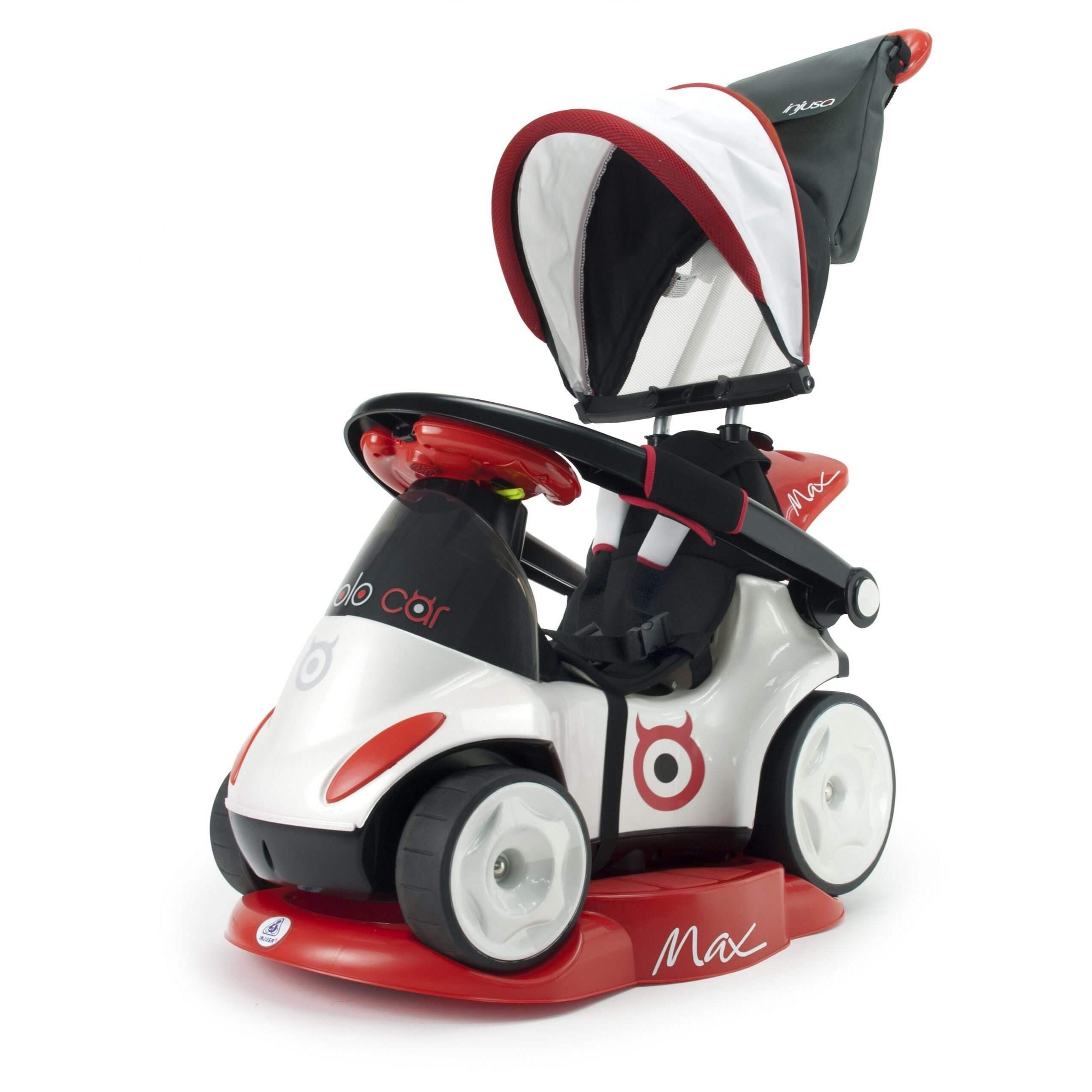 Diavolo Edition Kids Ride-On Push Car with Removable Stand, Safety Guards & Canopy - Fun Toddler Toy for Indoor & Outdoor Play
