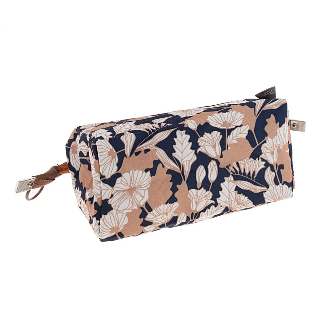Waterproof Travel Organizer Bag for Makeup & Toiletry - Brown Cosmetic Pouch Case | Perfect for Vacation, Gym, Camping & Business Trips