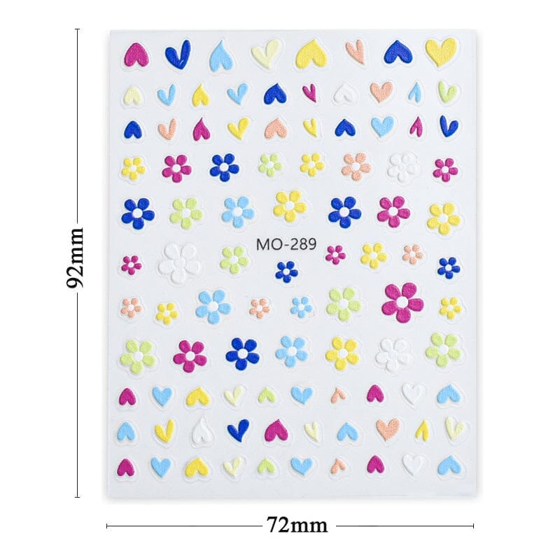 3D White Flower Nail Stickers - MO 287 - Elegant Floral Nail Art for Parties, Weddings & Special Occasions