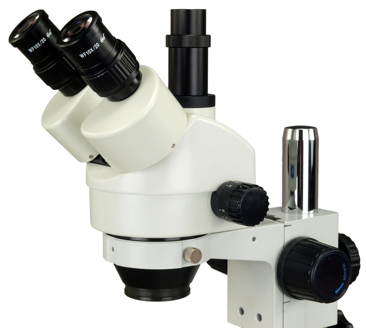 OMAX 7X-45X Trinocular Stereo Microscope with LED Ring Light for Lab & Research