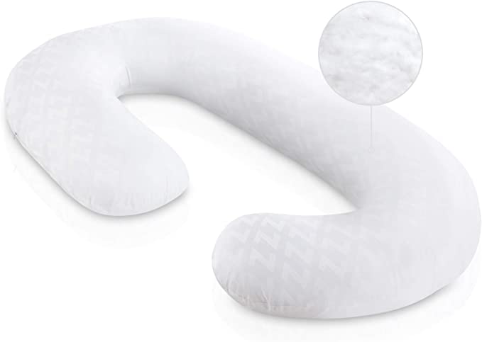 Malouf Wrap Around Pillow - Comfortable and Supportive Body Pillow for Side Sleepers, Pregnancy, and Back Pain Relief - Perfect for Bed, Couch, and Travel Use