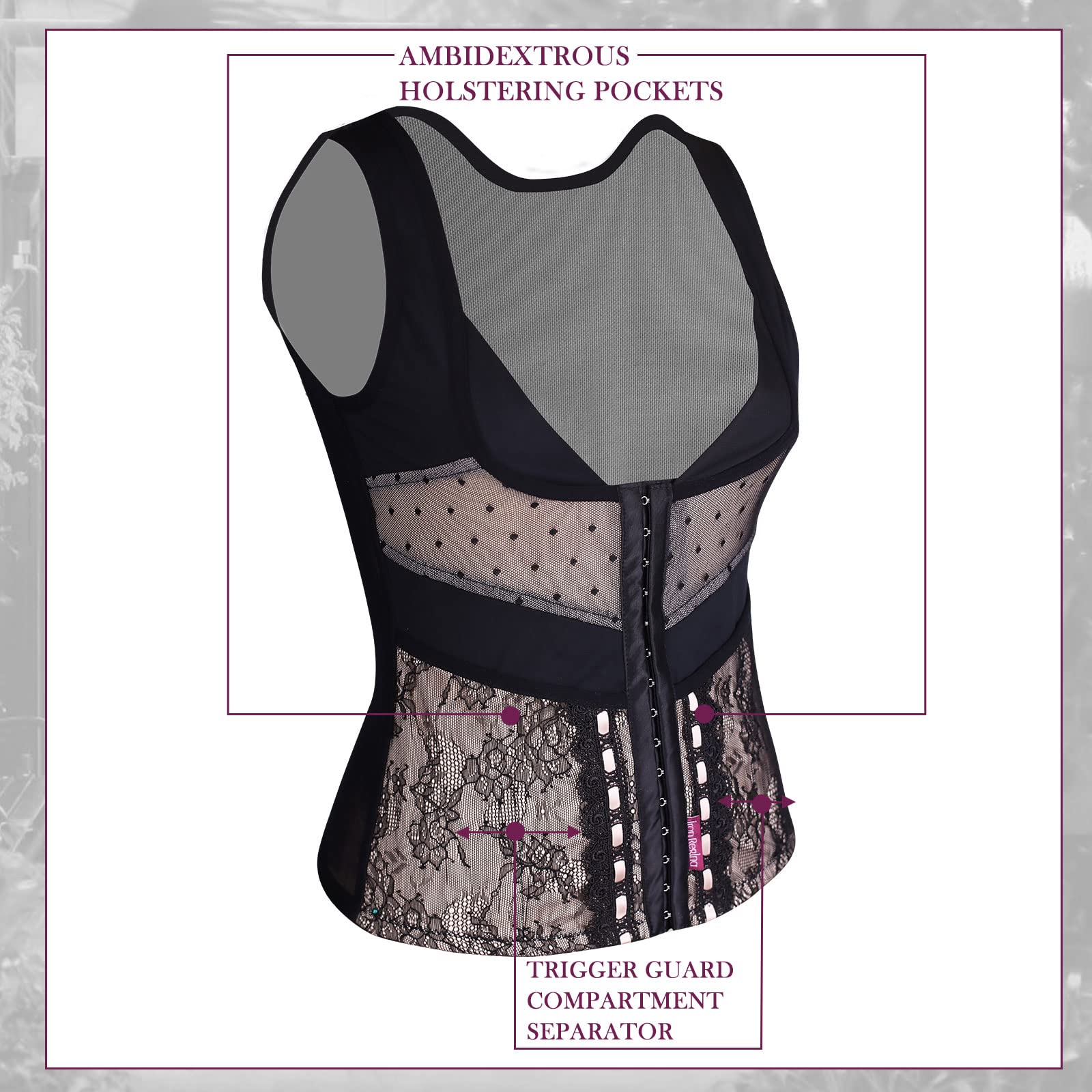 Best Women's Concealed Carry Holster Tank Top Corset - Comfortable & Secure Gun Holster for Everyday Wear - Perfect for Gym, Running, and Outdoor Activities