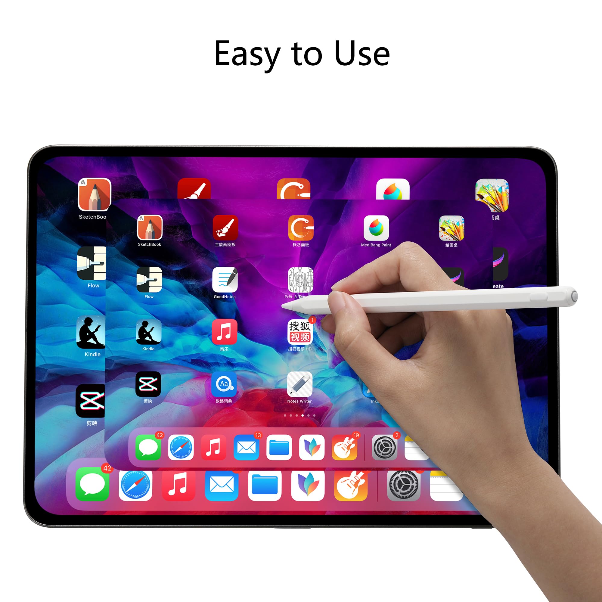 Apple Pencil 2nd Generation Stylus Pen - Magnetic Wireless Charging for iPad Pro 12.9