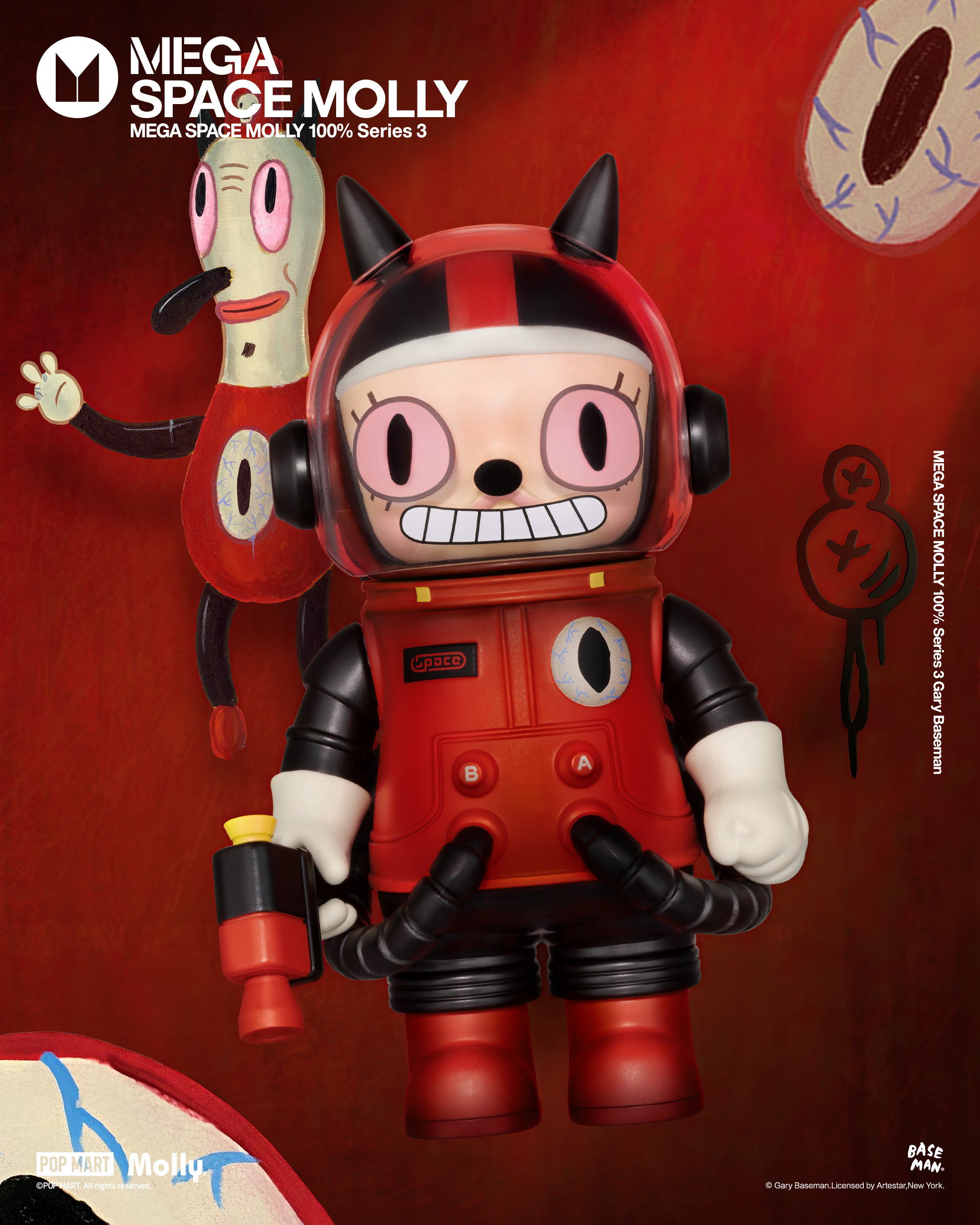 POP MART MEGA SPACE MOLLY 100% Series 3 Collectible Figure - Limited Edition Vinyl Art Toy for Display & Gift Giving | Perfect for Anime Fans, Office Decor, and Collection Showcase