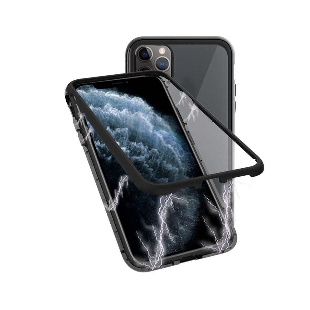 Magnetic Glass Case for iPhone 12 & 12 Pro - Ultra Slim Protective Cover with Strong Magnet for Secure Fit - Perfect for Work, Travel & Everyday Use