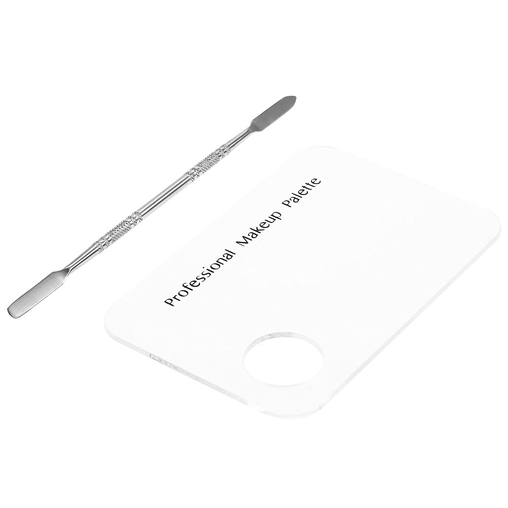 Professional Nail Art Palette & Stainless Steel Spatula for Acrylic Makeup - Salon & Home Use