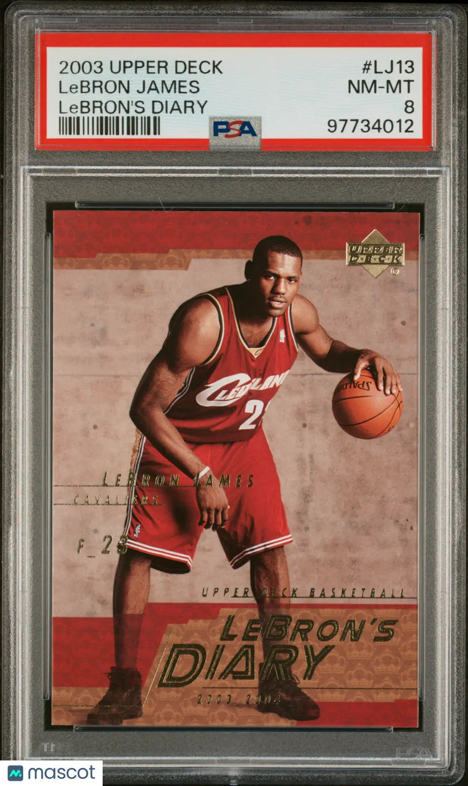 2003 Upper Deck LeBron James Lebron's Diary #LJ13 PSA 8 Graded Basketball Card - Perfect for Collectors, Sports Memorabilia Enthusiasts & NBA Fans
