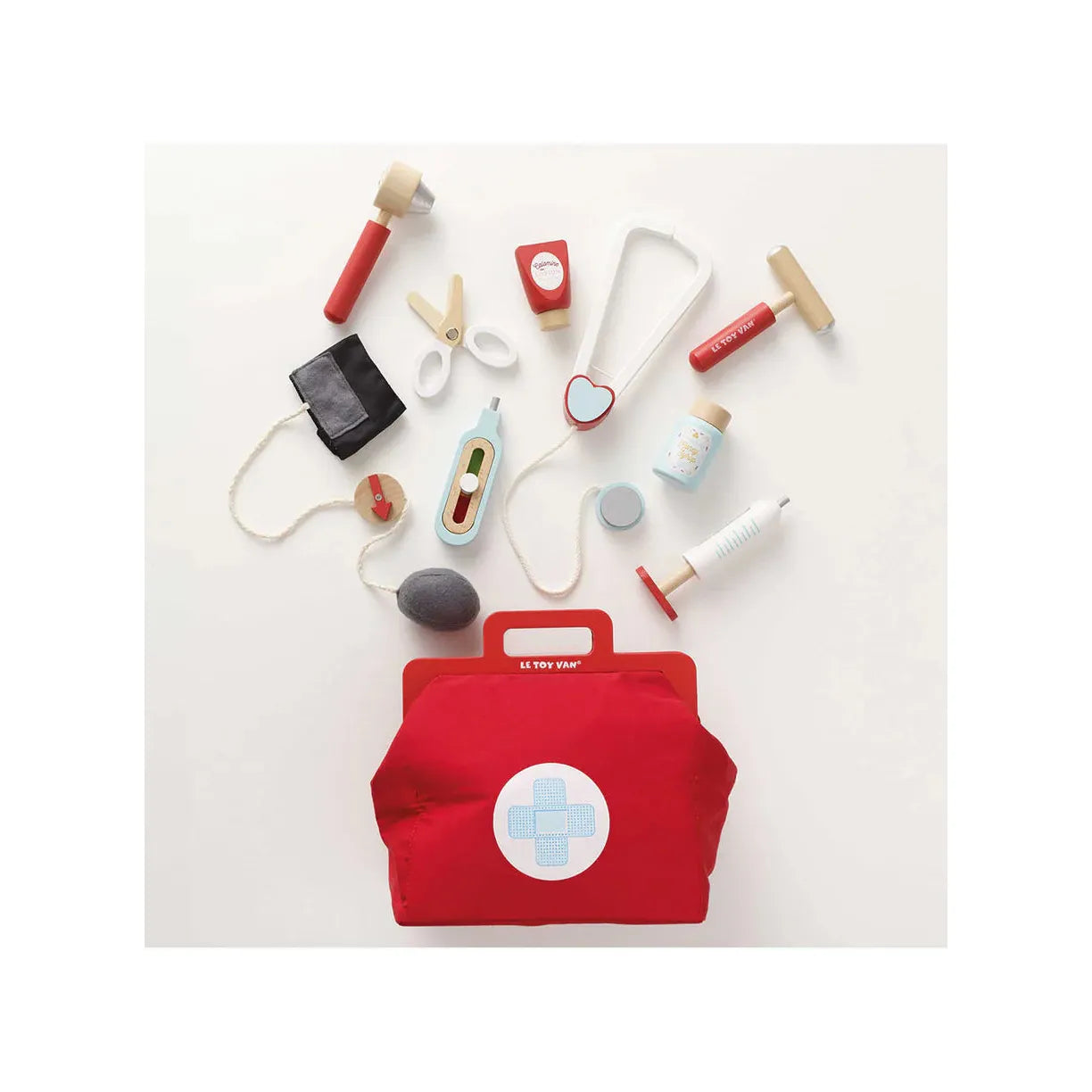 Premium Wooden Doctor Play Set for Kids - Pretend Play Medical Kit with Stethoscope, Syringe & Accessories - Ideal for Role Play, Gift & Educational Fun