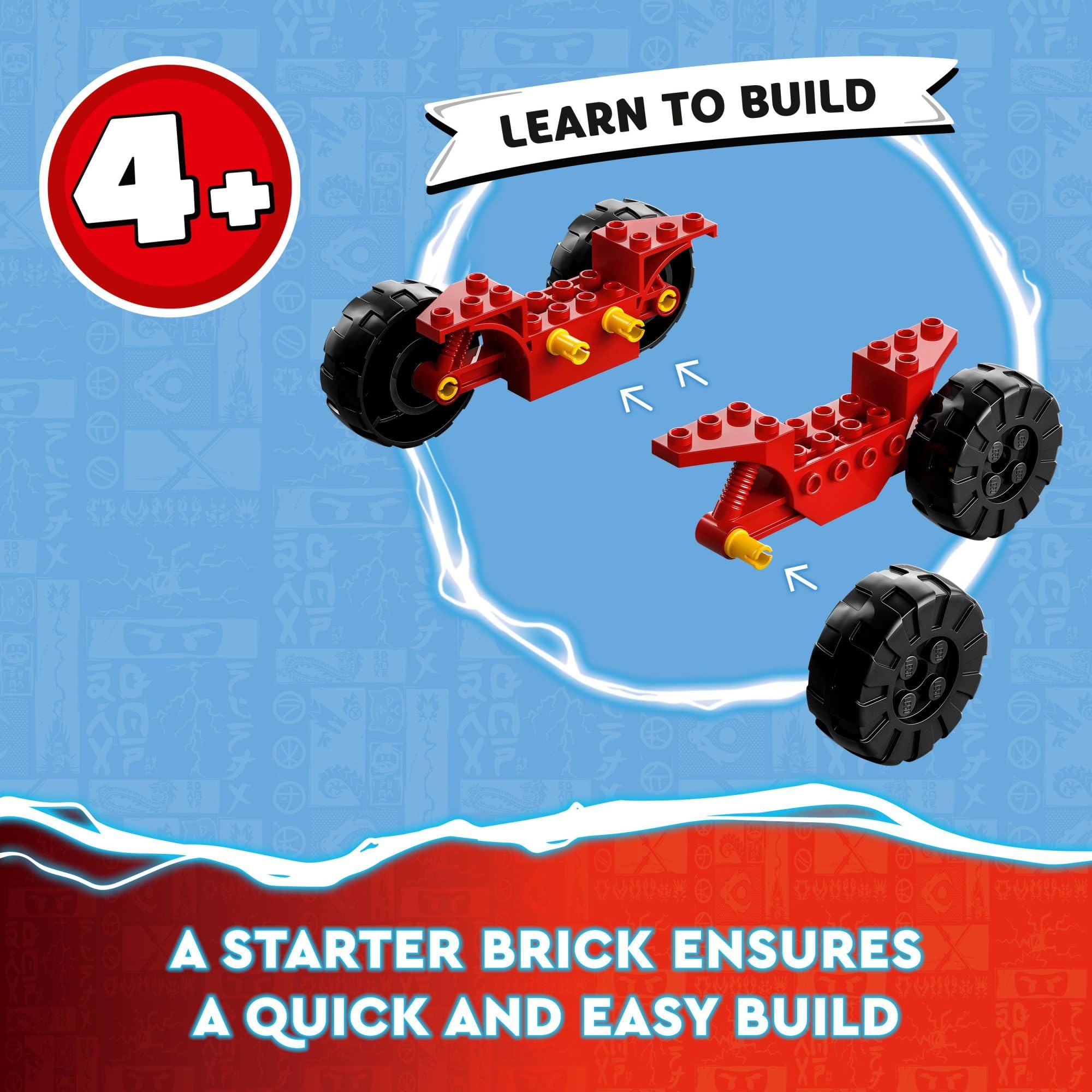 LEGO NINJAGO Kai and Ras' Car and Bike Battle 71789 Building Toy Set with Ninja Car, Motorcycle & 2 Minifigures - Perfect Birthday Gift for Kids, Toddlers & Ninja Fans - Great for Imaginative Play, Action Scenes & Collectible Displays