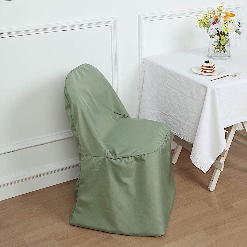 Foldable Flat Chair Covers for Weddings, Parties & Events - Elegant Decorations for Banquets, Receptions & Outdoor Gatherings