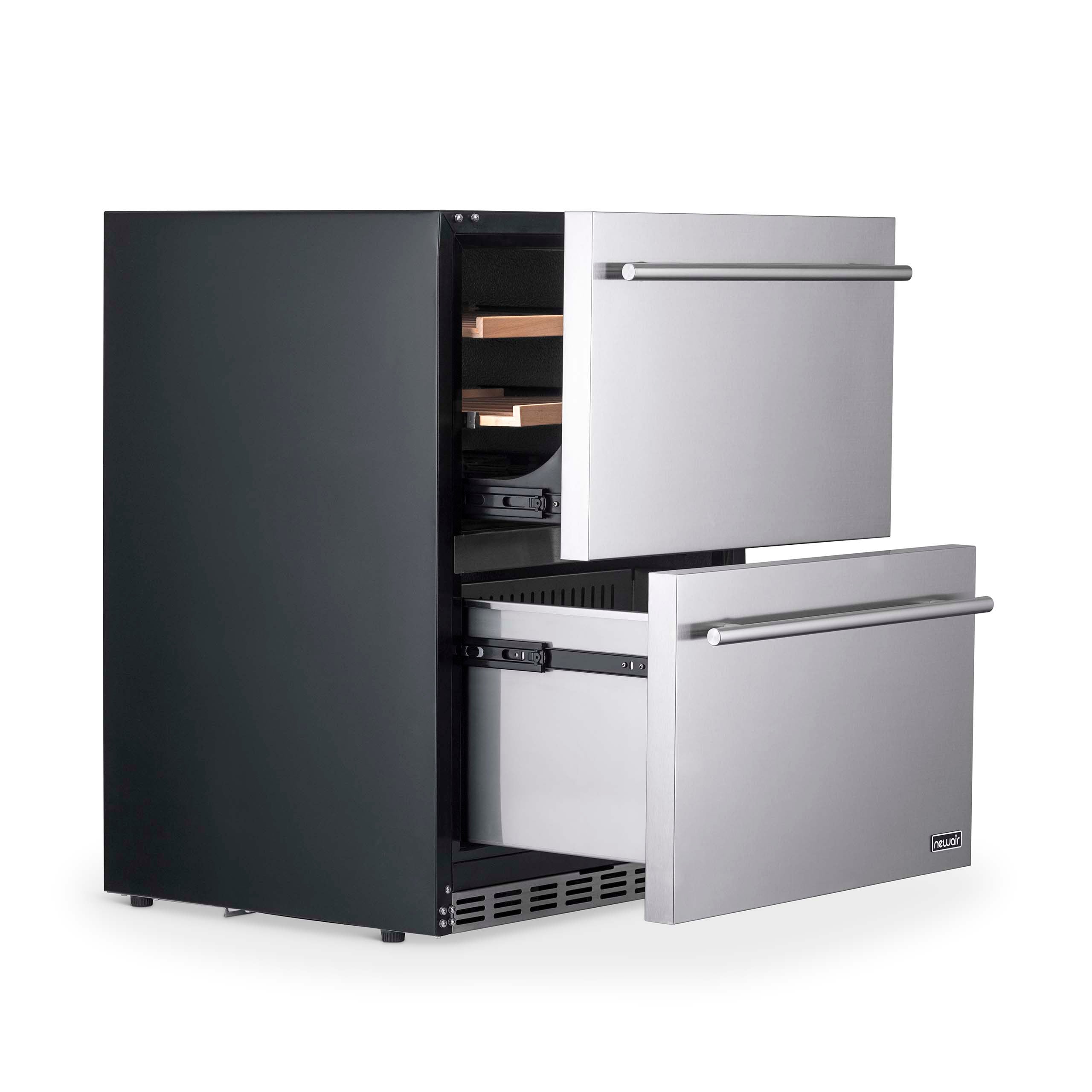 Newair® 80 Can 20 Bottle Built-In Beverage Cooler Refrigerator - Indoor/Outdoor Freestanding Mini Fridge for Beer, Wine & Soda - Perfect for Home Bar, Kitchen, Garage or Outdoor Entertaining